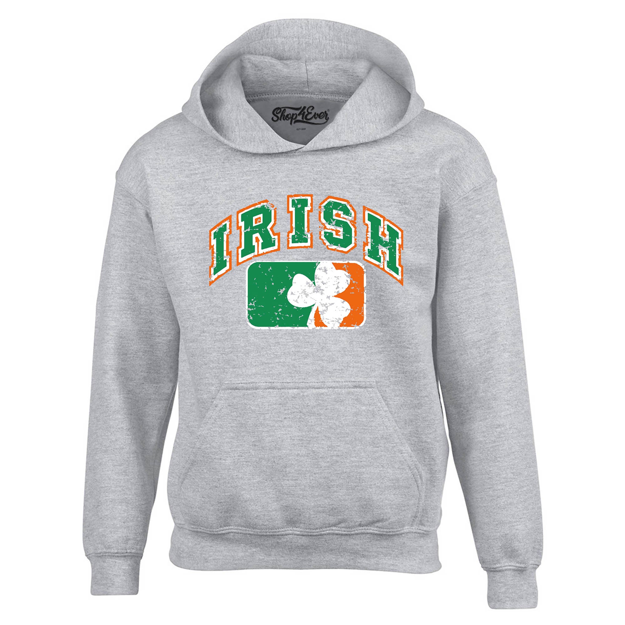 Vintage Irish Flag Shamrock Hoodies Saint Patrick's Day Sweatshirts