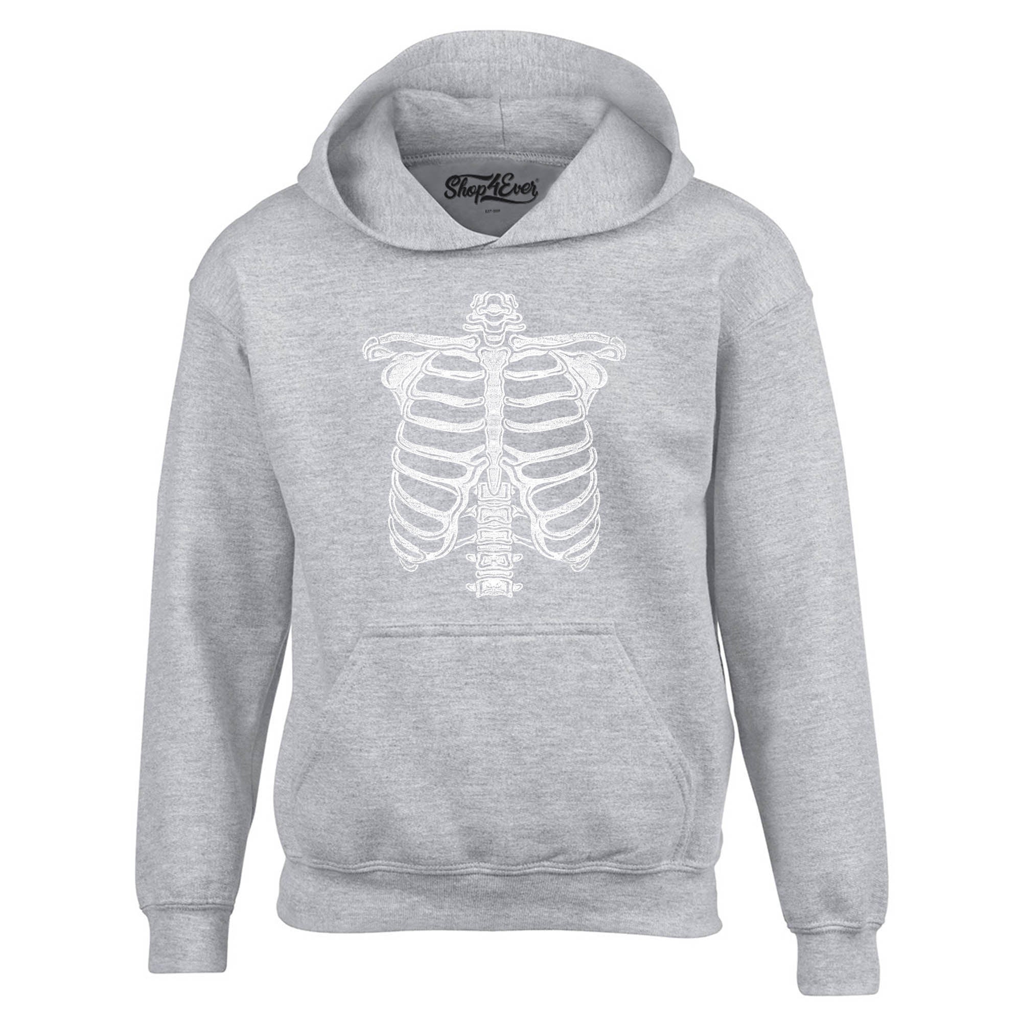 Skeleton Ribcage Halloween Costume Skull Hoodie Sweatshirts