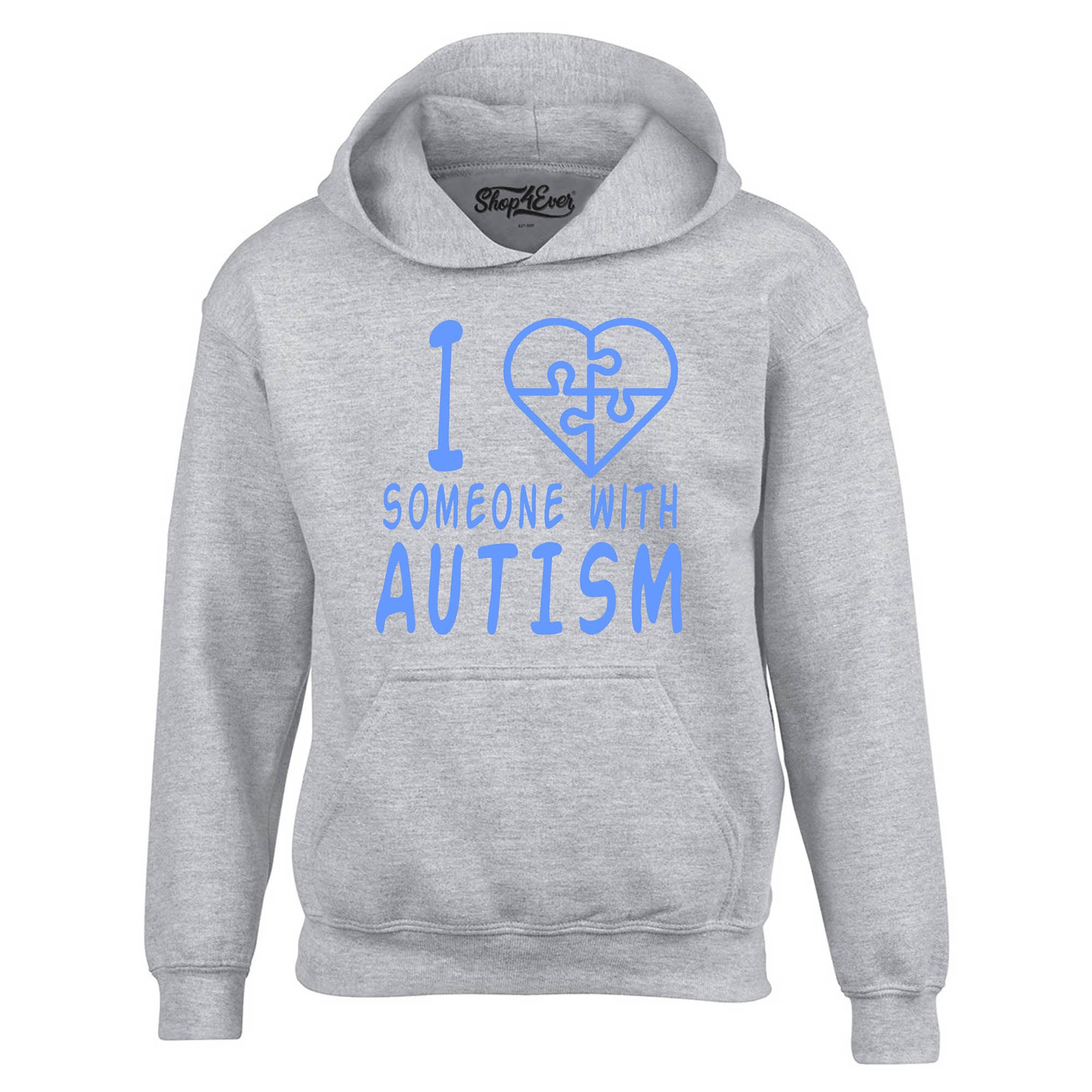 I Love Someone with Autism Blue Hoodies Autism Awareness Sweatshirts