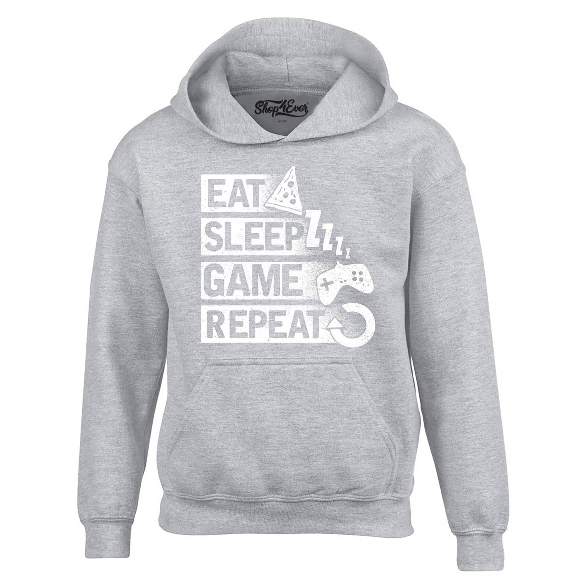 Eat Sleep Game Repeat Video Gamer Gaming Hoodie Sweatshirts