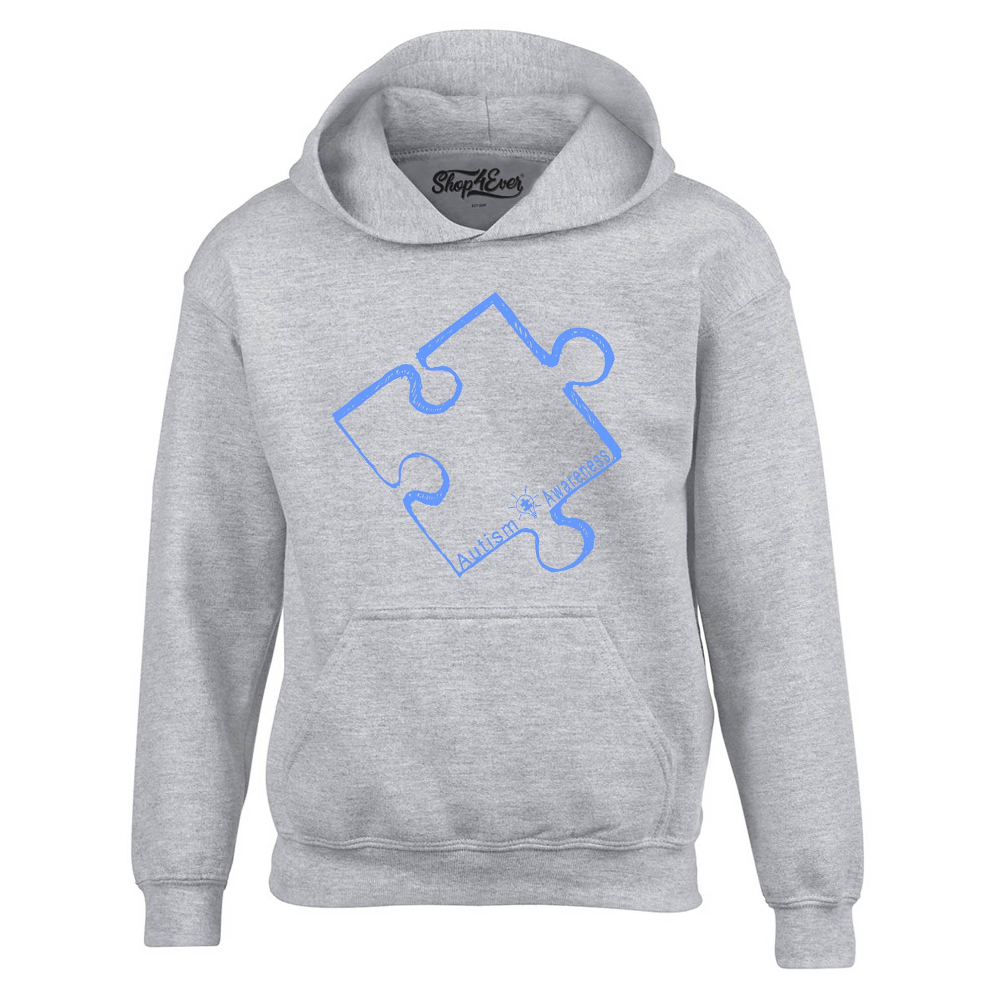 Blue Puzzle Piece Hoodies Autism Awareness Sweatshirts