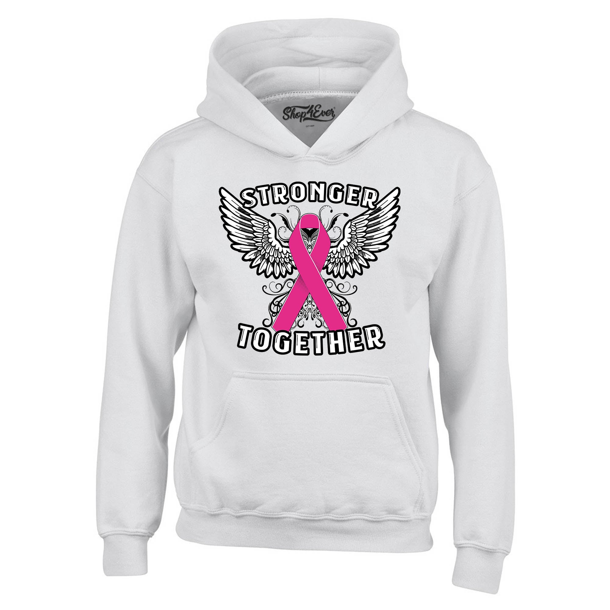 Stronger Together Breast Cancer Ribbon Awareness Hoodie Sweatshirts
