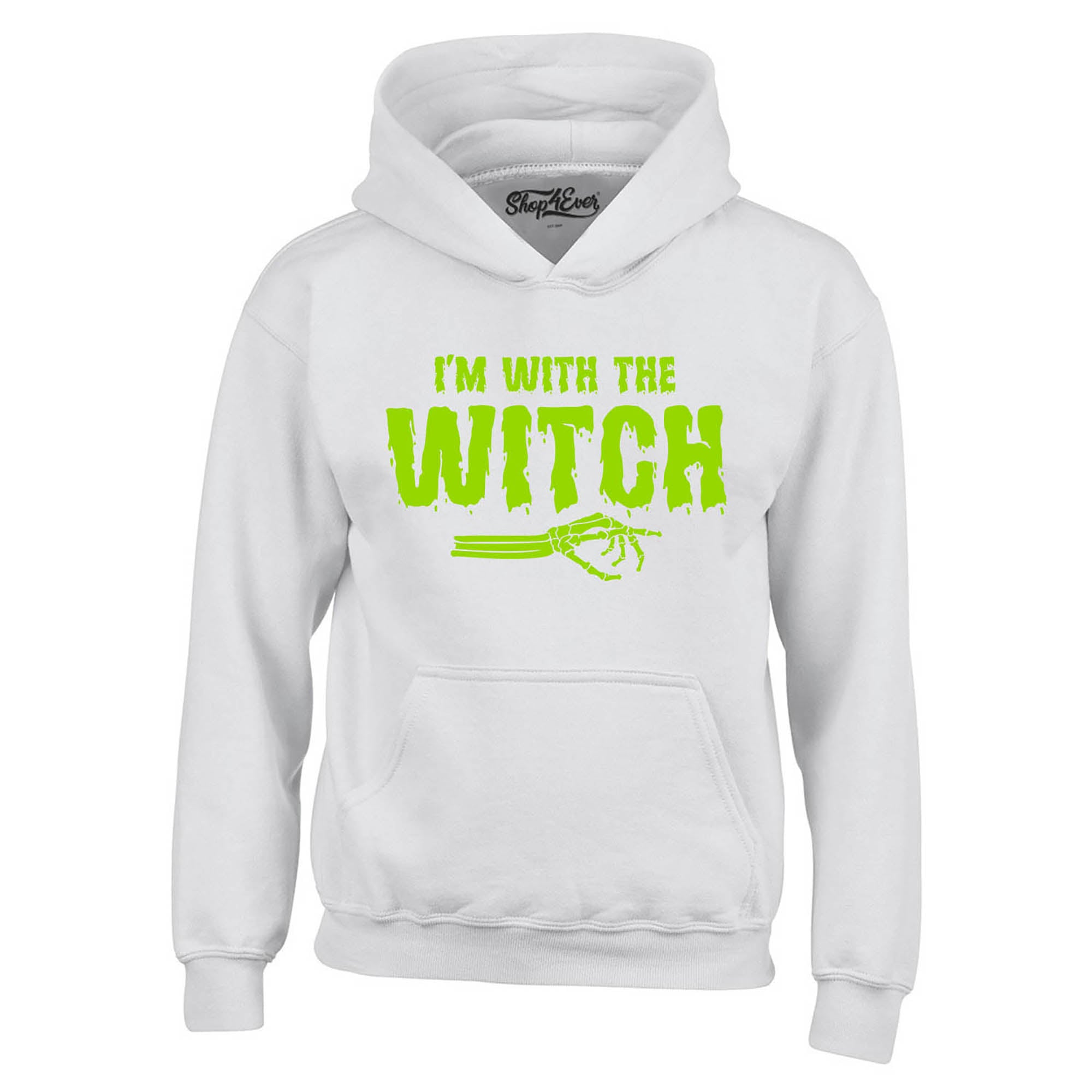 I'm With the Witch Funny Easy Halloween Costume Hoodie Sweatshirts
