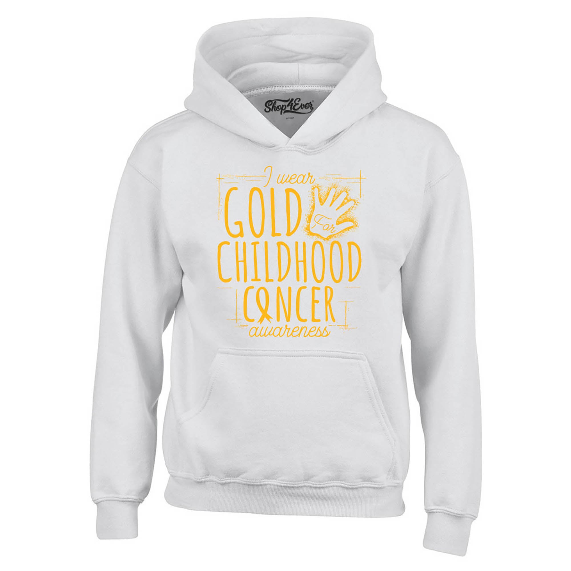 I Wear Gold for Childhood Cancer Awareness Hoodie Sweatshirts