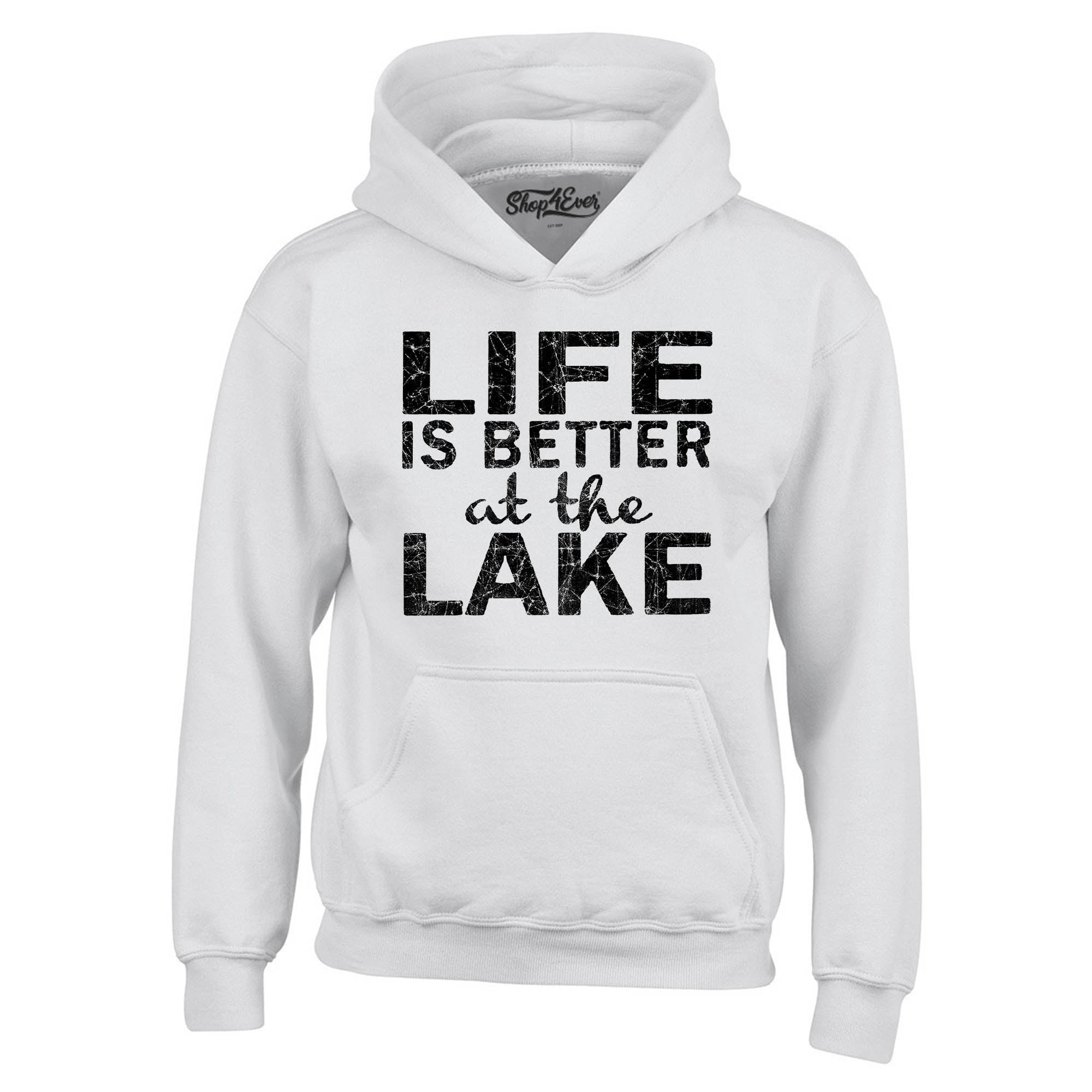 Life is Better at The Lake Black Hoodies Sayings Sweatshirts