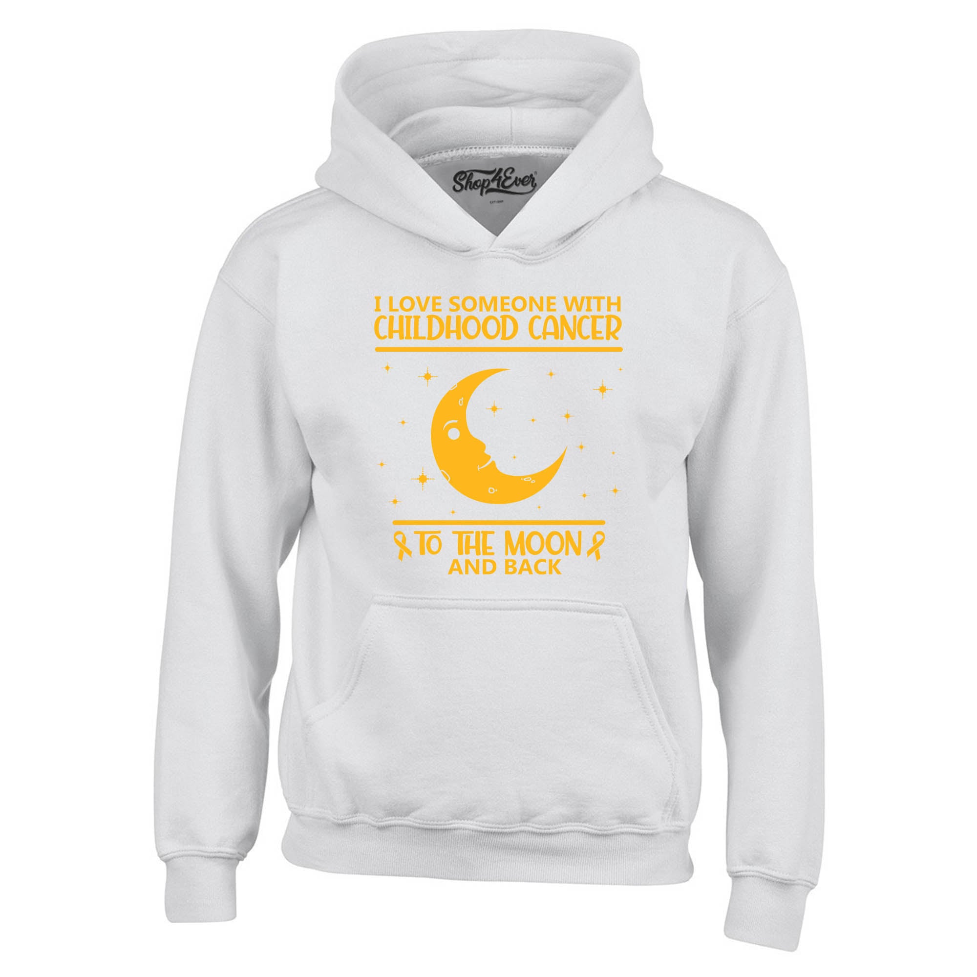 I Love Someone With Childhood Cancer to the Moon and Back Hoodie Sweatshirts