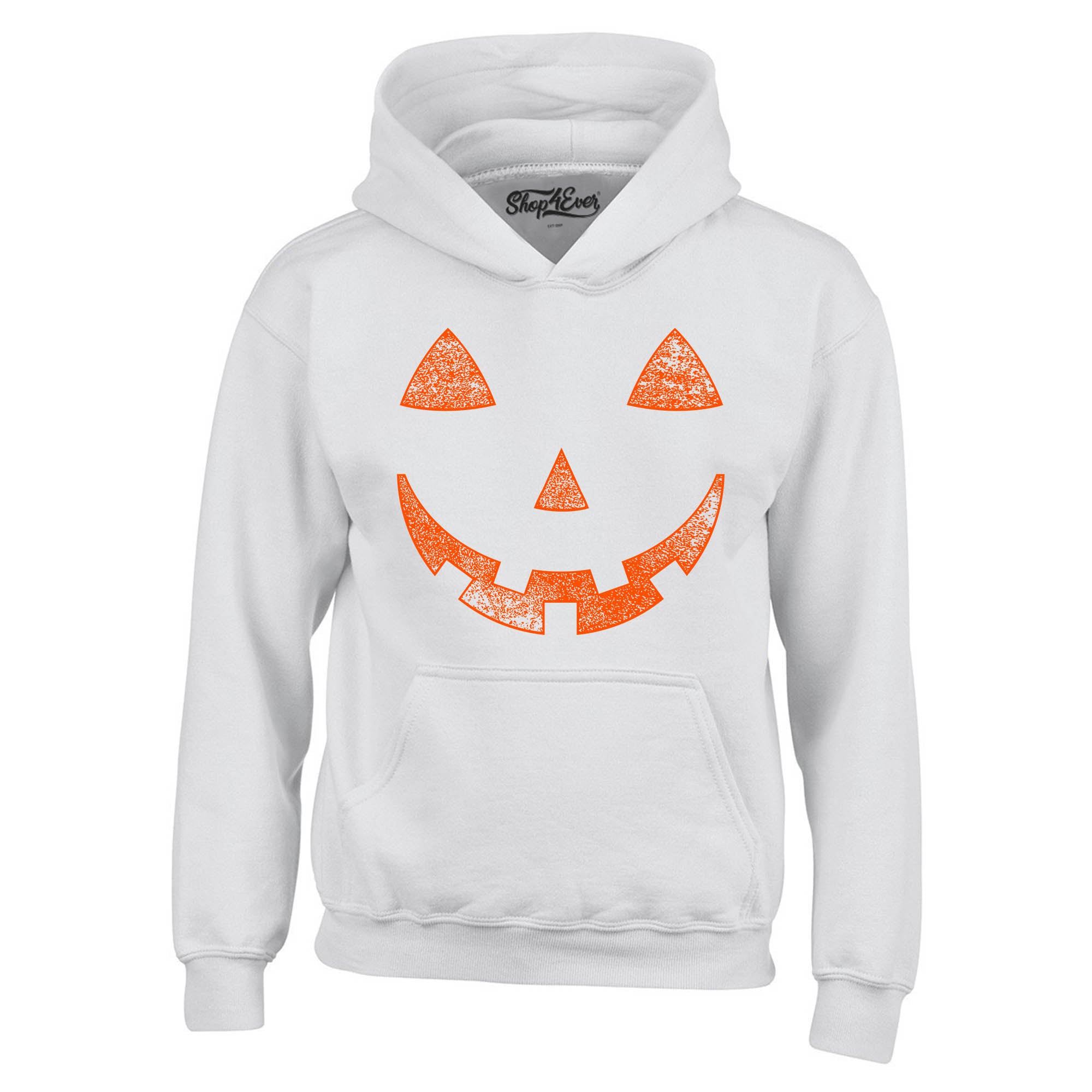 Orange Jack O' Lantern Pumpkin Face Halloween Costume Hoodie Sweatshirts