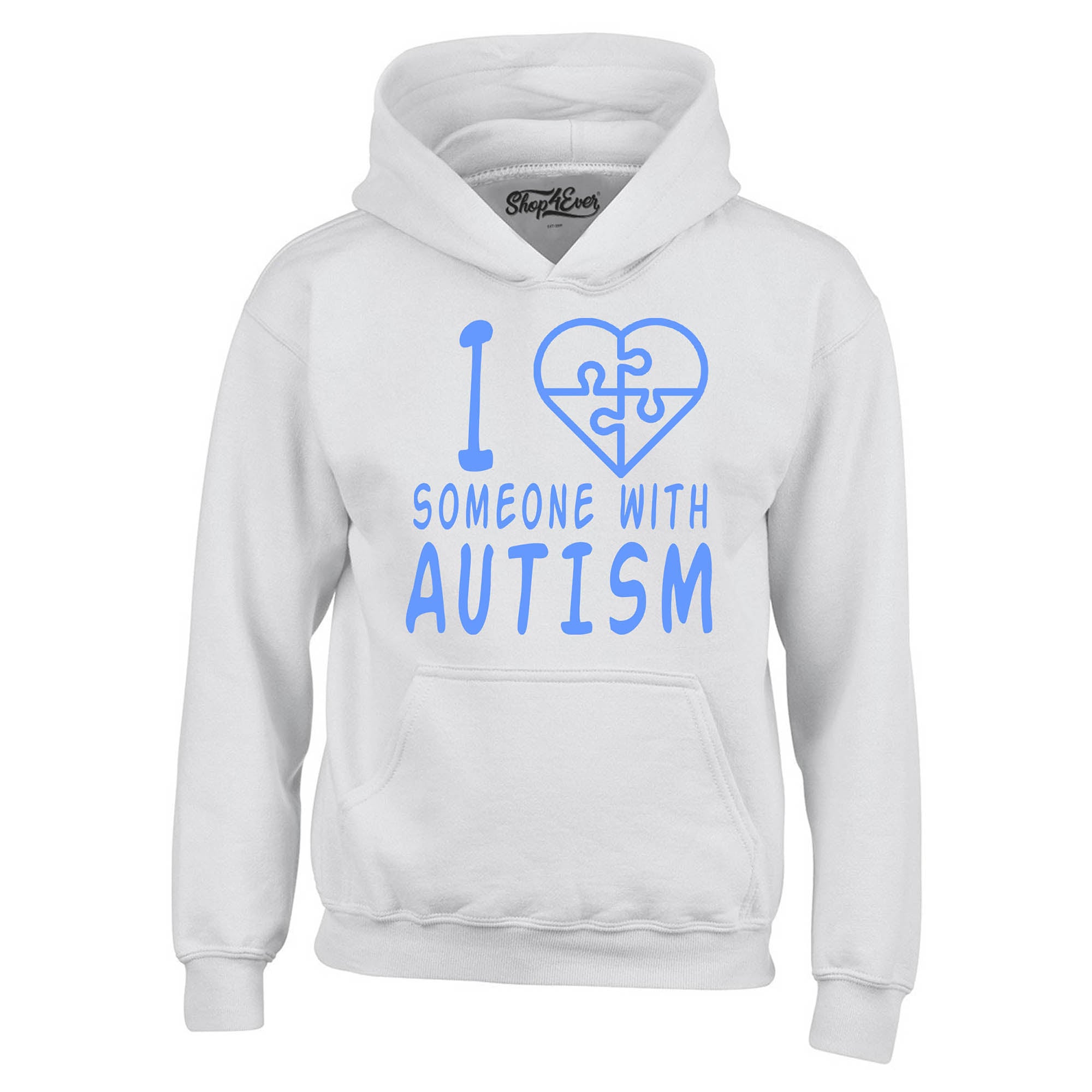I Love Someone with Autism Blue Hoodies Autism Awareness Sweatshirts