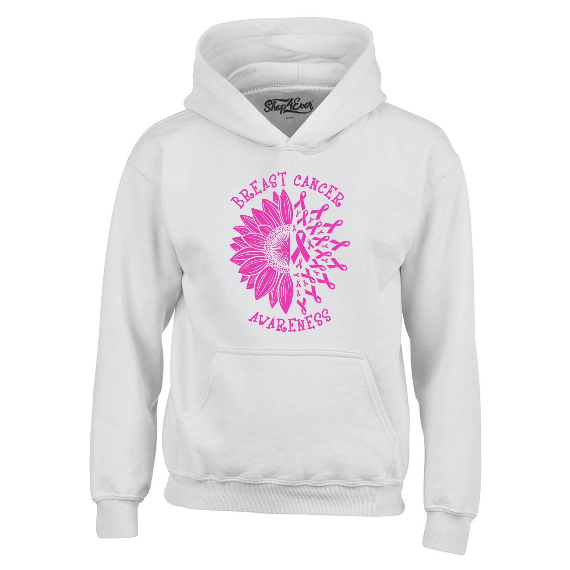 Sunflower Pink Ribbon Breast Cancer Awareness Hoodie Sweatshirts