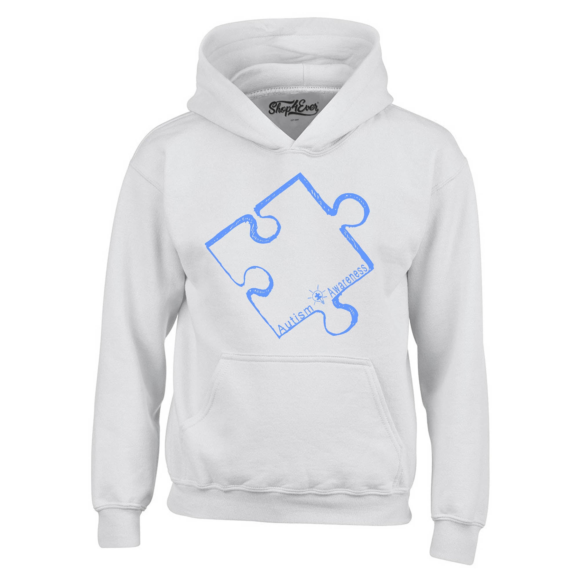 Blue Puzzle Piece Hoodies Autism Awareness Sweatshirts