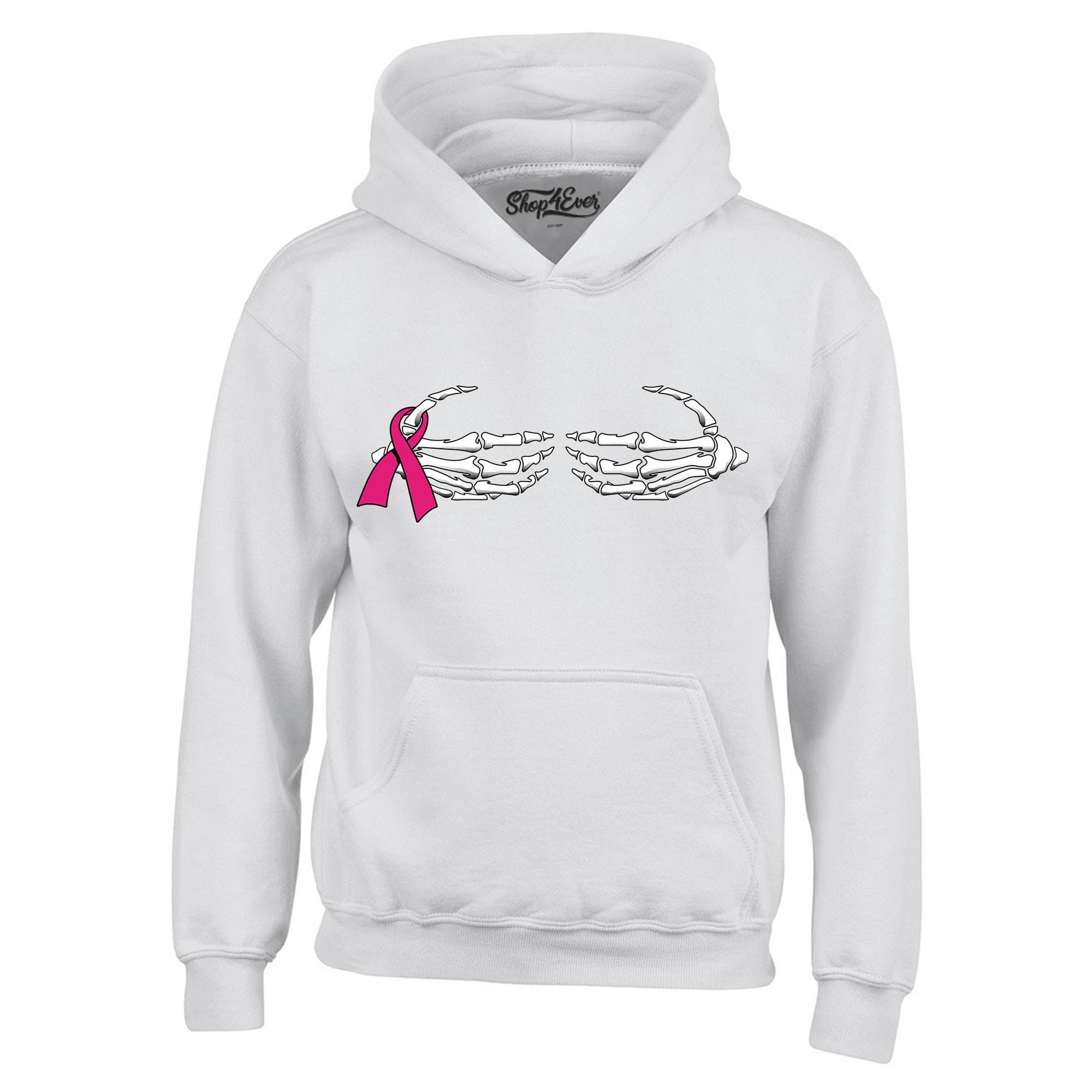 Skeleton Hands Hoodies Breast Cancer Awareness Sweatshirts