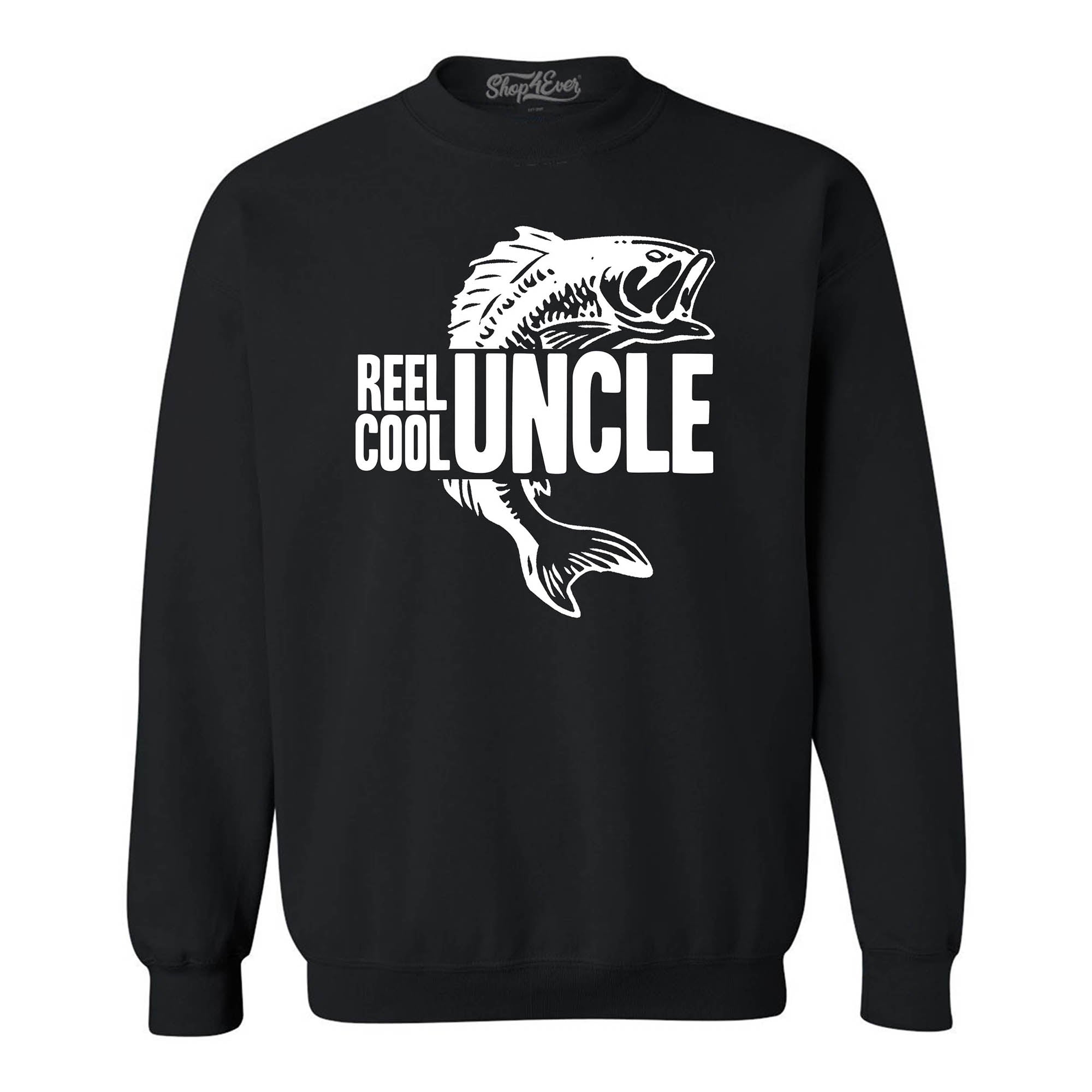 Reel Cool Uncle Fishing Lake Crewneck Sweatshirts