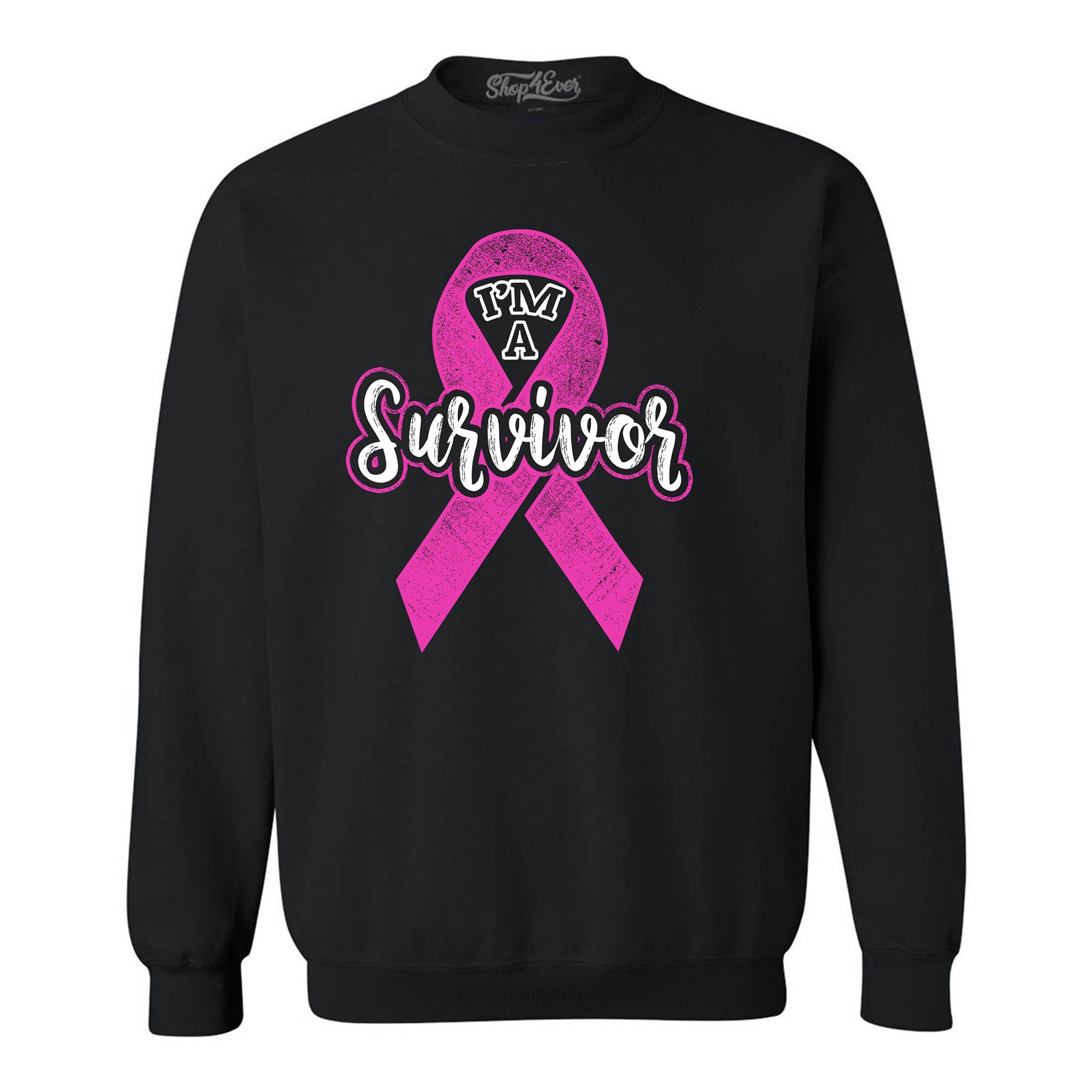 I'm A Survivor Breast Cancer Awareness Crewneck Sweatshirts