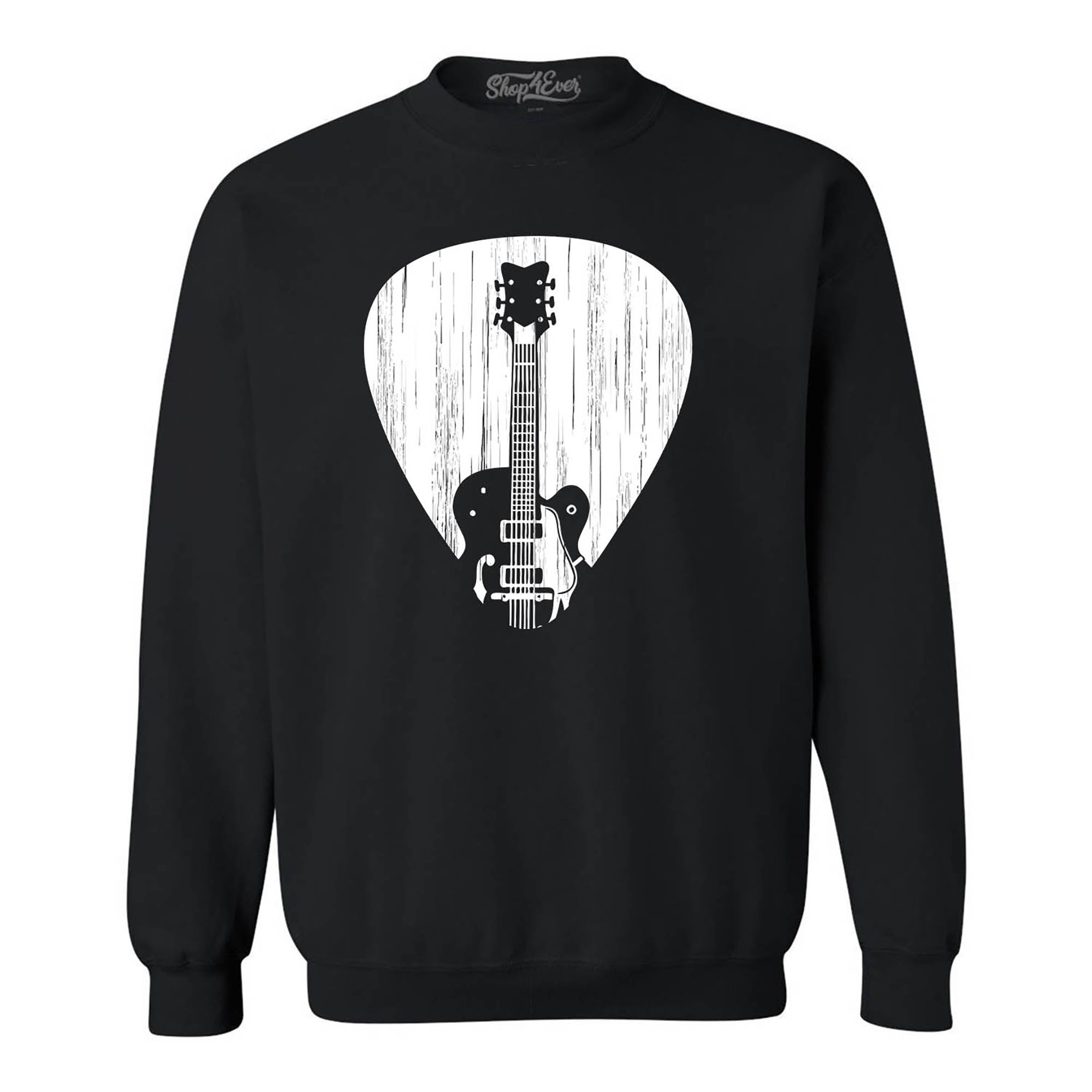 Electric Guitar Pick Musician Crewneck Sweatshirts