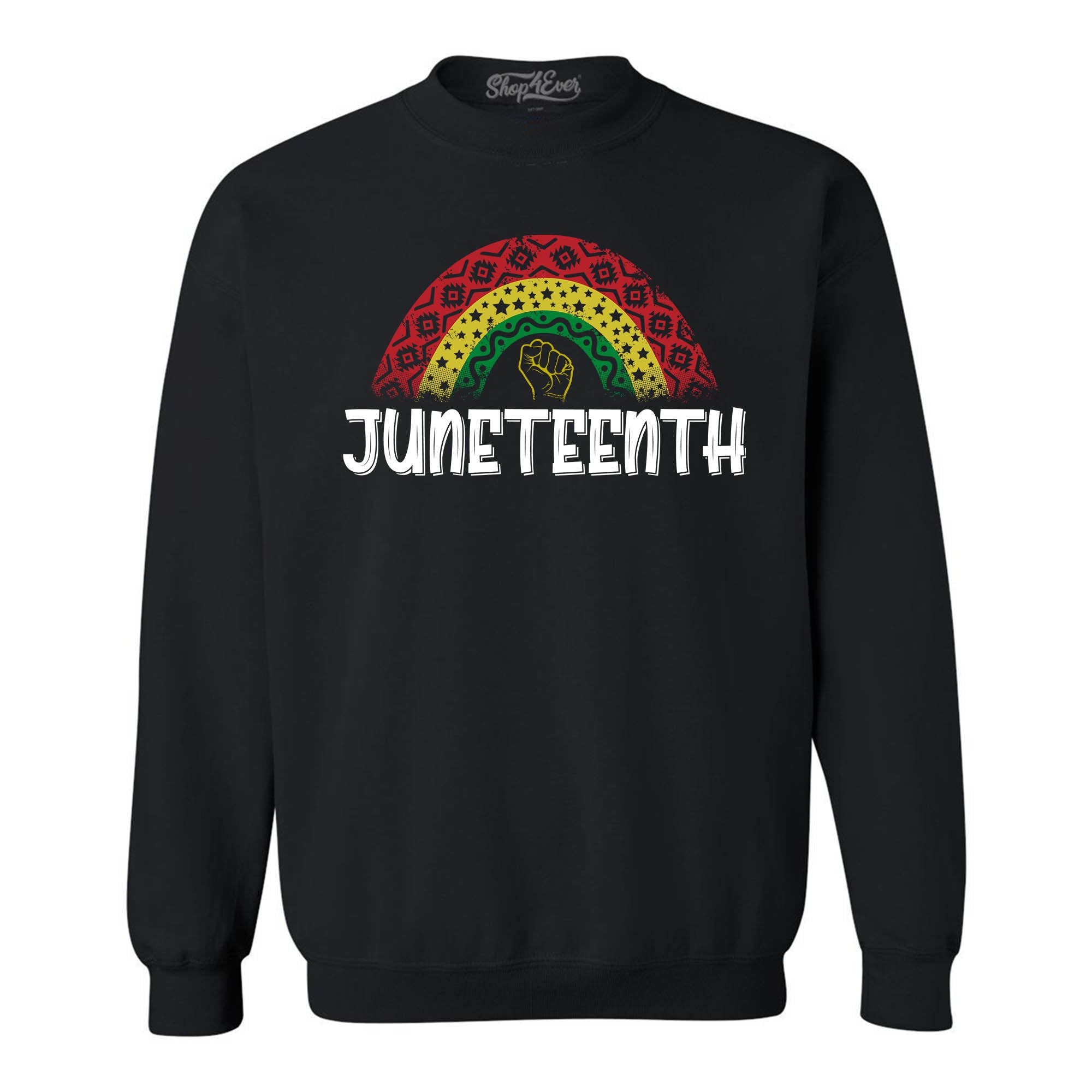 Juneteenth Rainbow June 19th 1865 Crewneck Sweatshirts