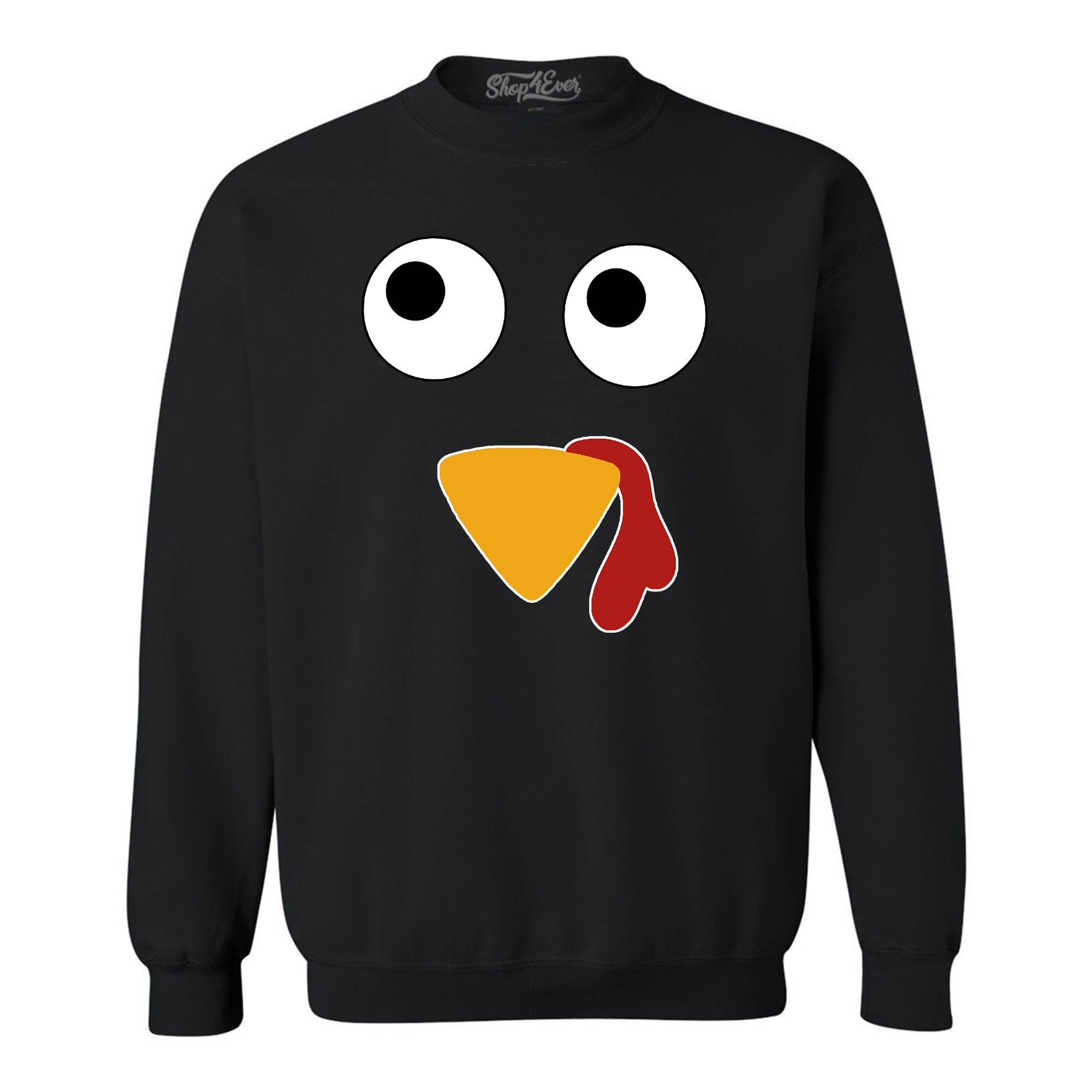 Turkey Face Crewnecks Thanksgiving Sweatshirts