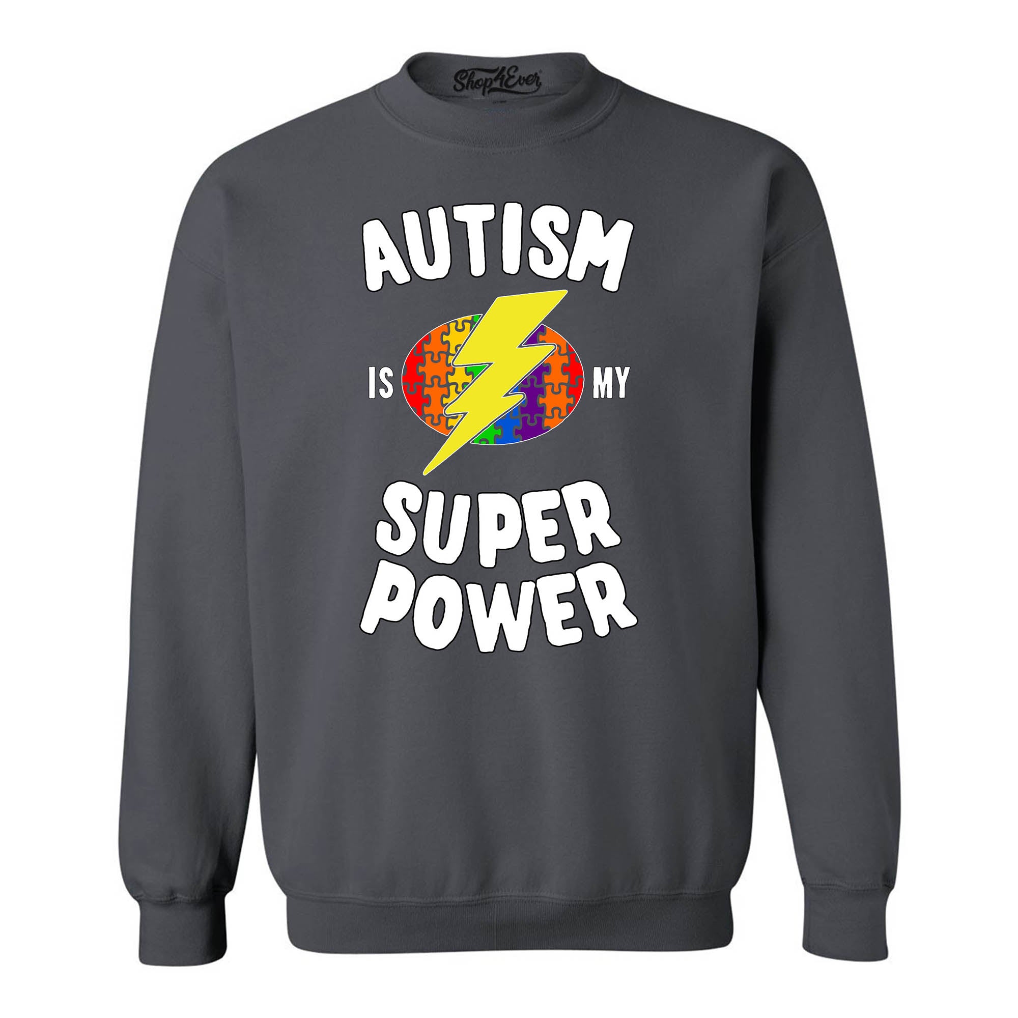 Autism is My Super Power Crewnecks Autism Awareness Sweatshirts