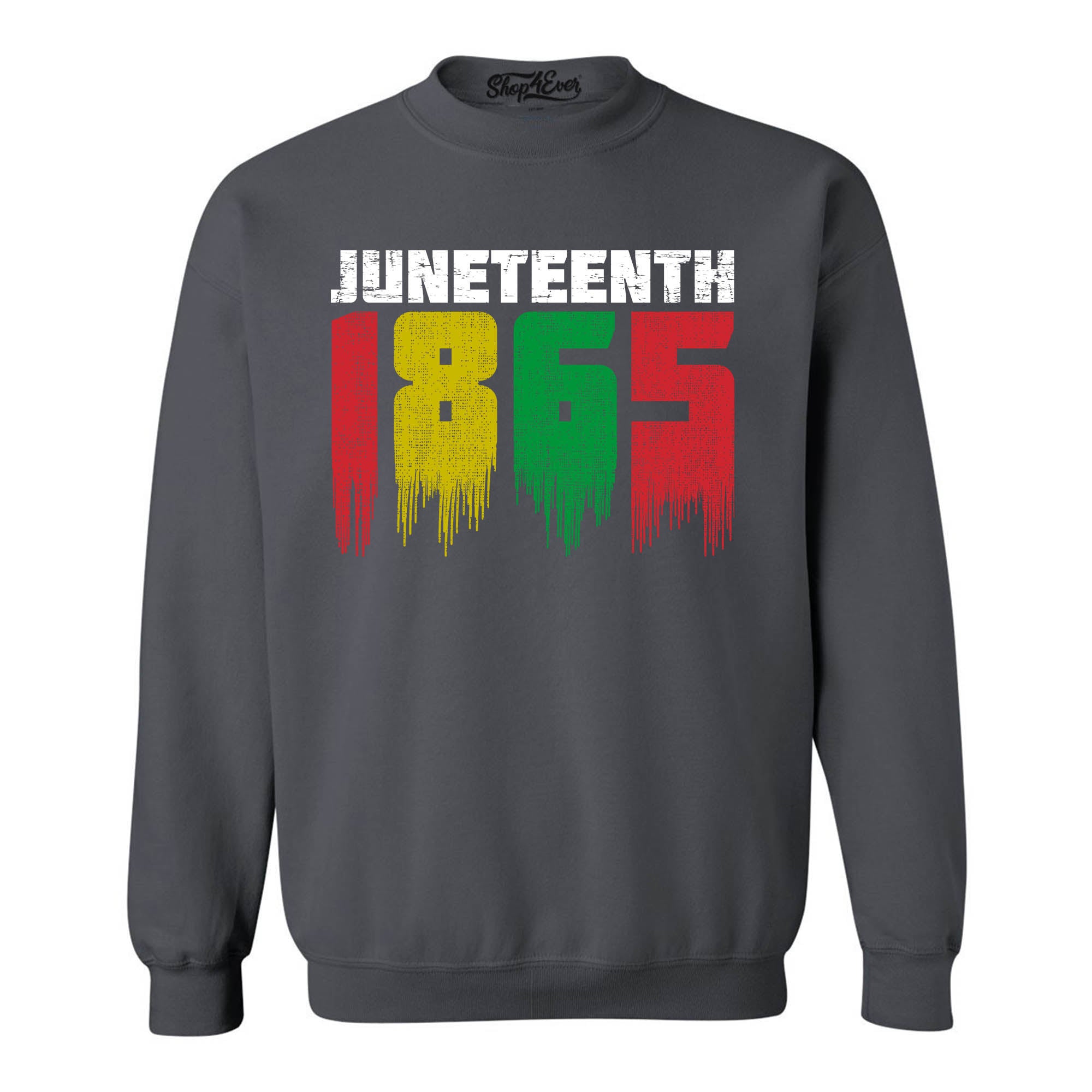 Juneteenth 1865 Dripping June 19th Crewneck Sweatshirts