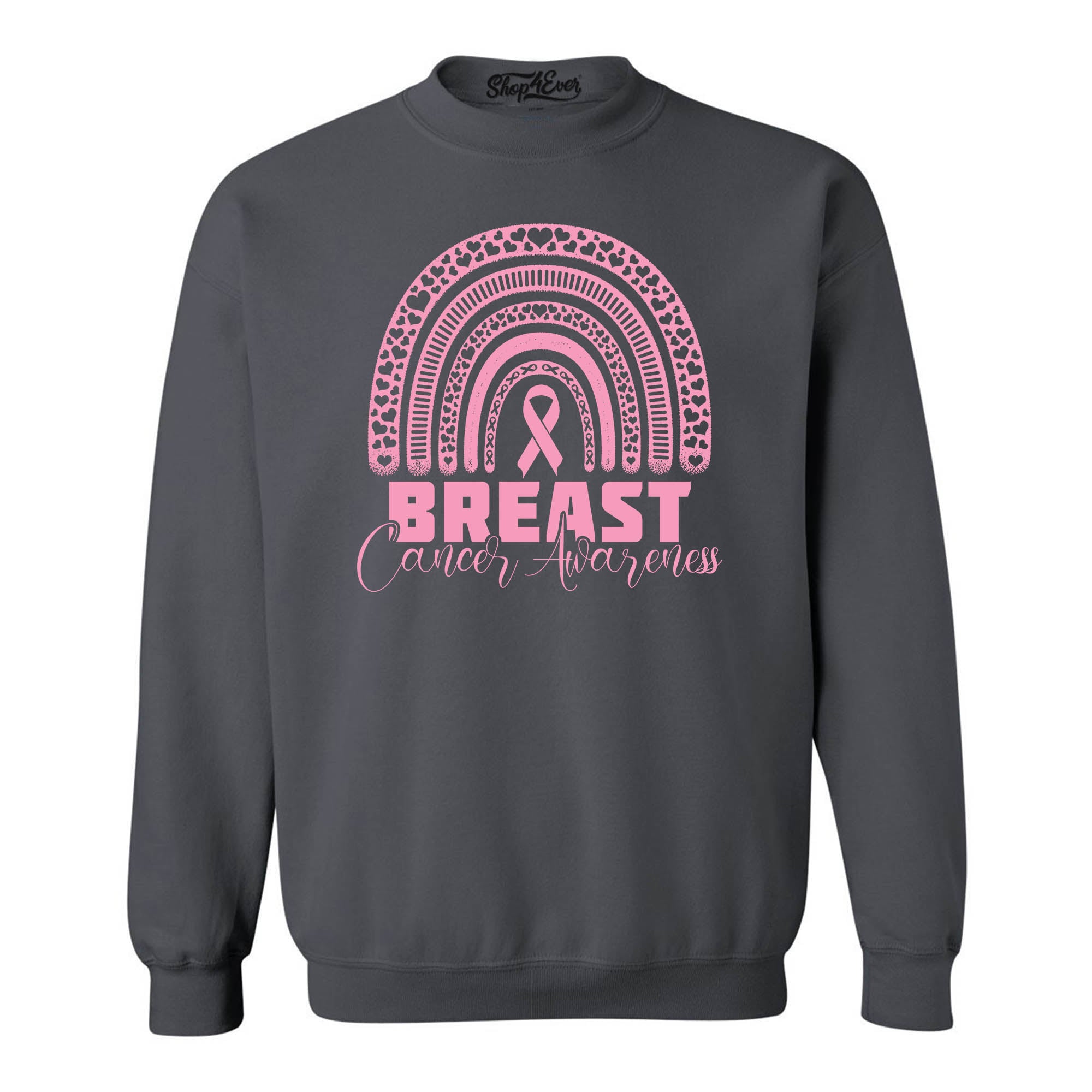 Breast Cancer Awareness Rainbow Crewneck Sweatshirts