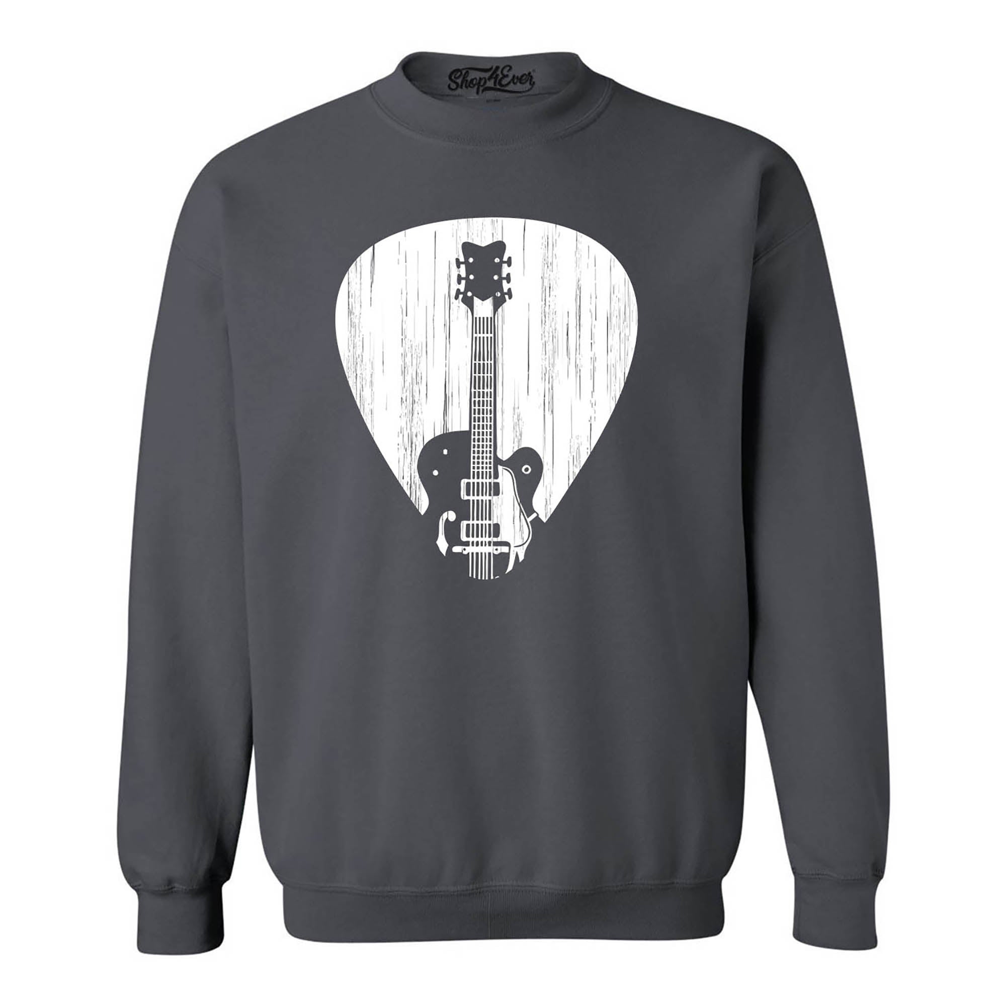 Electric Guitar Pick Musician Crewneck Sweatshirts