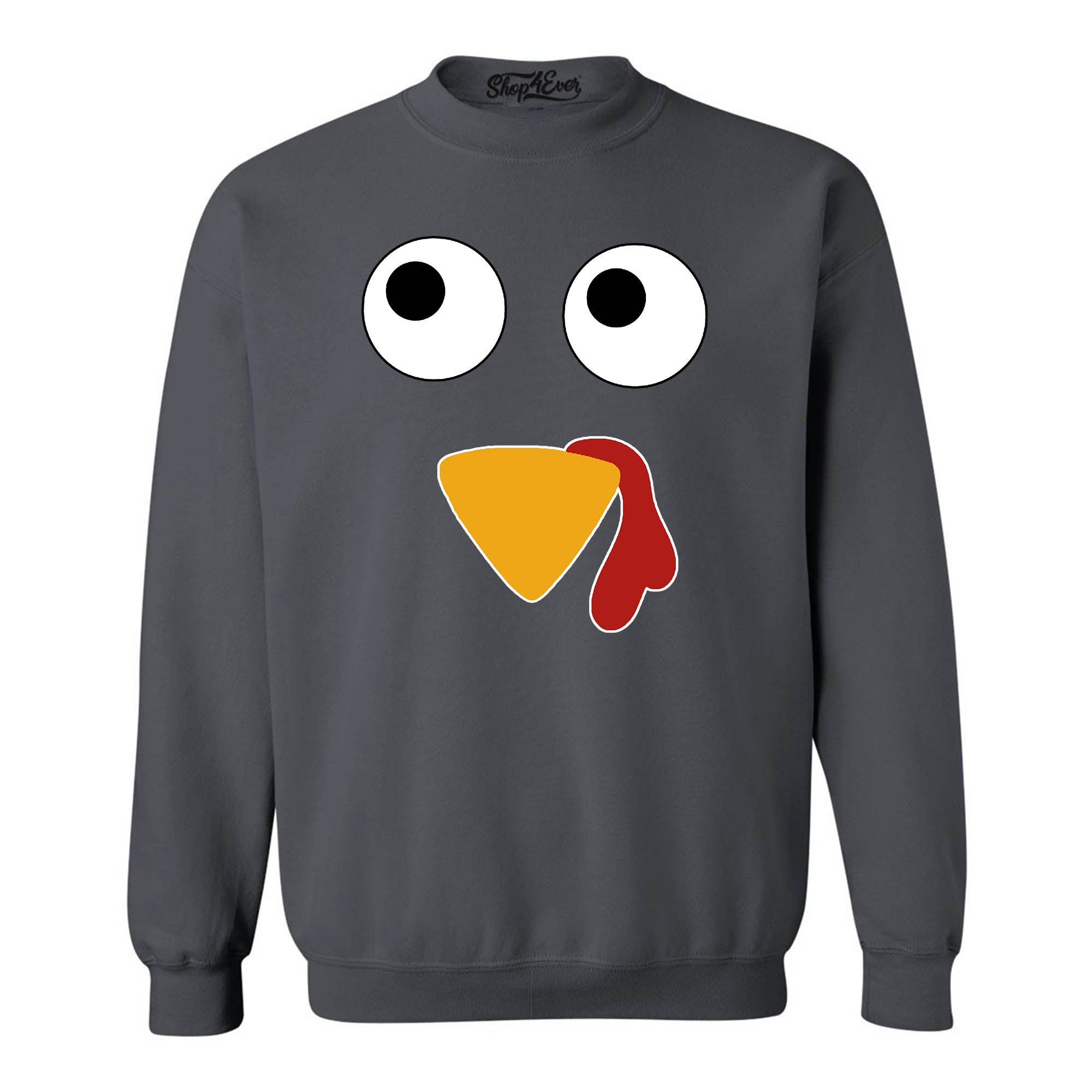 Turkey Face Crewnecks Thanksgiving Sweatshirts