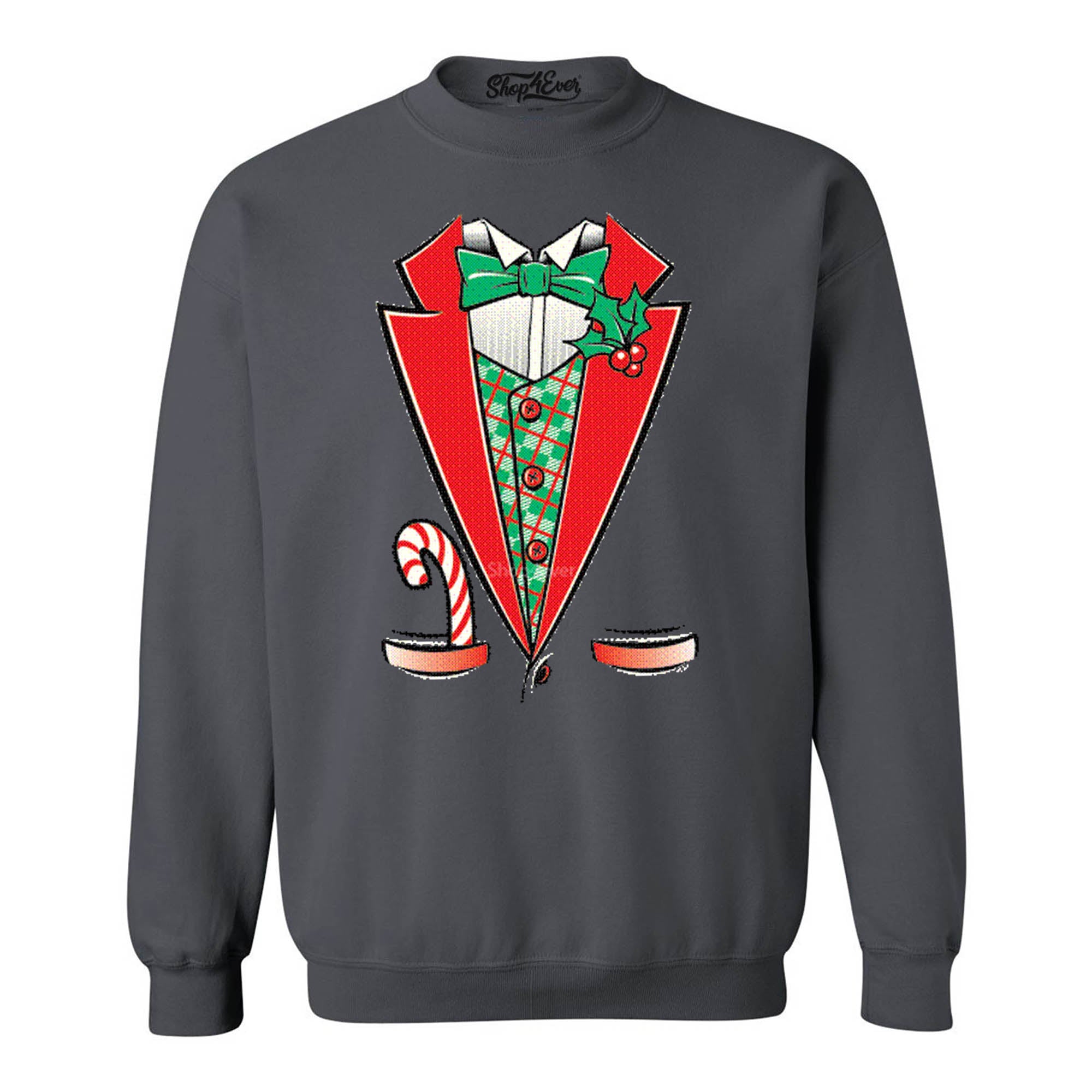 Tuxedo Christmas Costume Crewnecks Ugly Xmas Sweater Sweatshirts