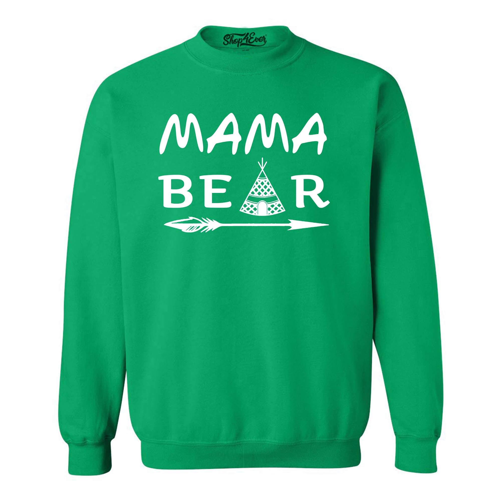 Mama Bear Teepee Crewneck Sweatshirts