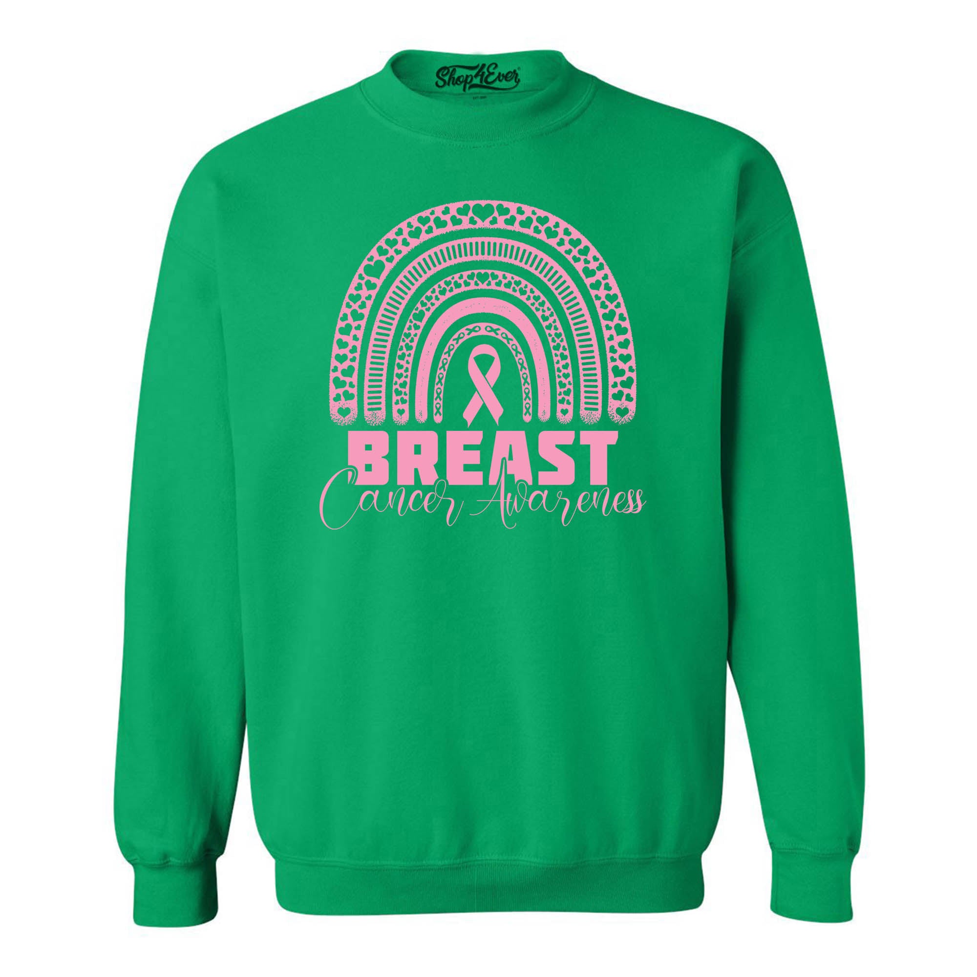 Breast Cancer Awareness Rainbow Crewneck Sweatshirts