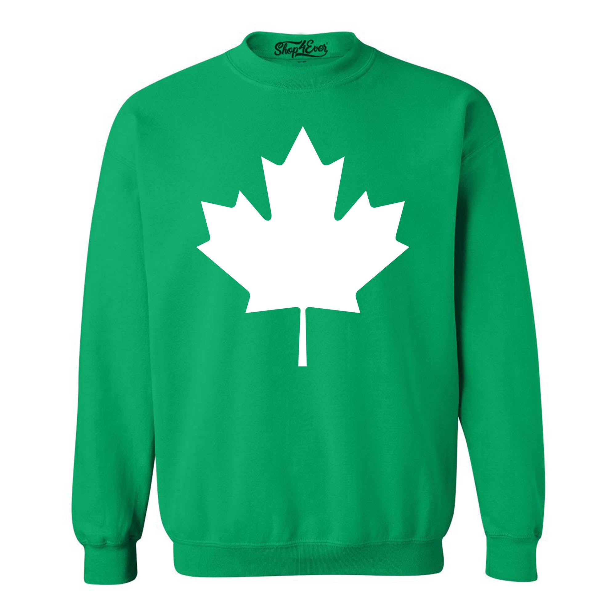 Canada White Leaf Crewneck Sweatshirts