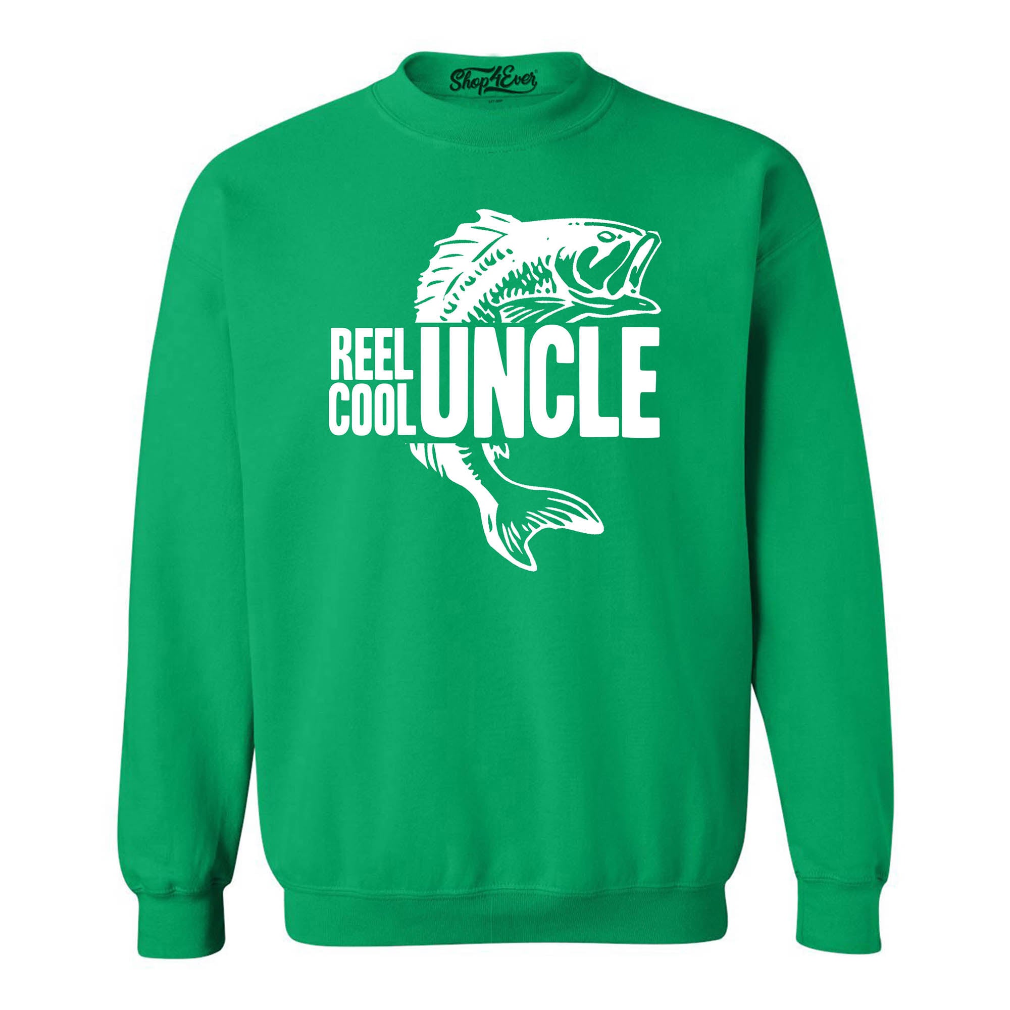 Reel Cool Uncle Fishing Lake Crewneck Sweatshirts