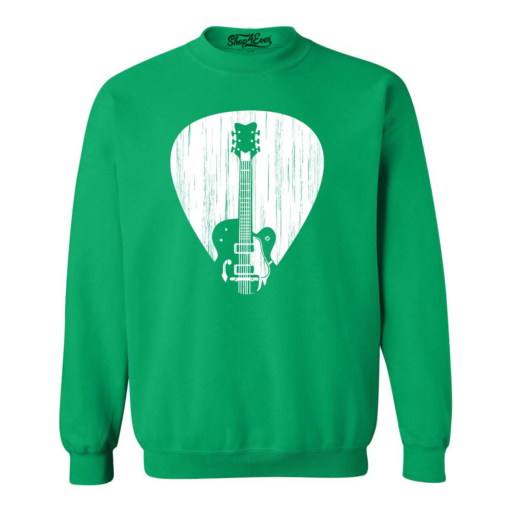 Electric Guitar Pick Musician Crewneck Sweatshirts