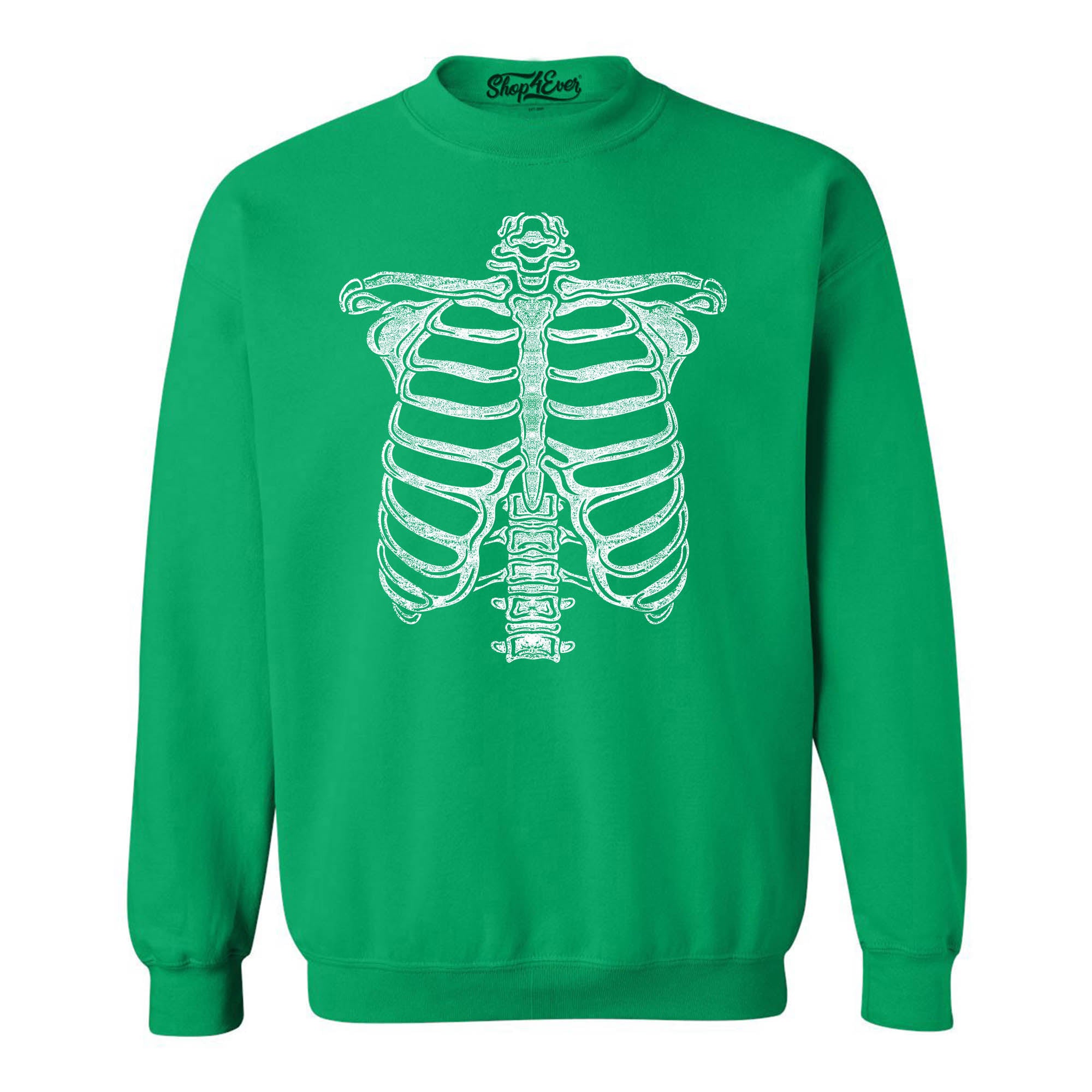 Skeleton Ribcage Halloween Costume Skull Crewneck Sweatshirts