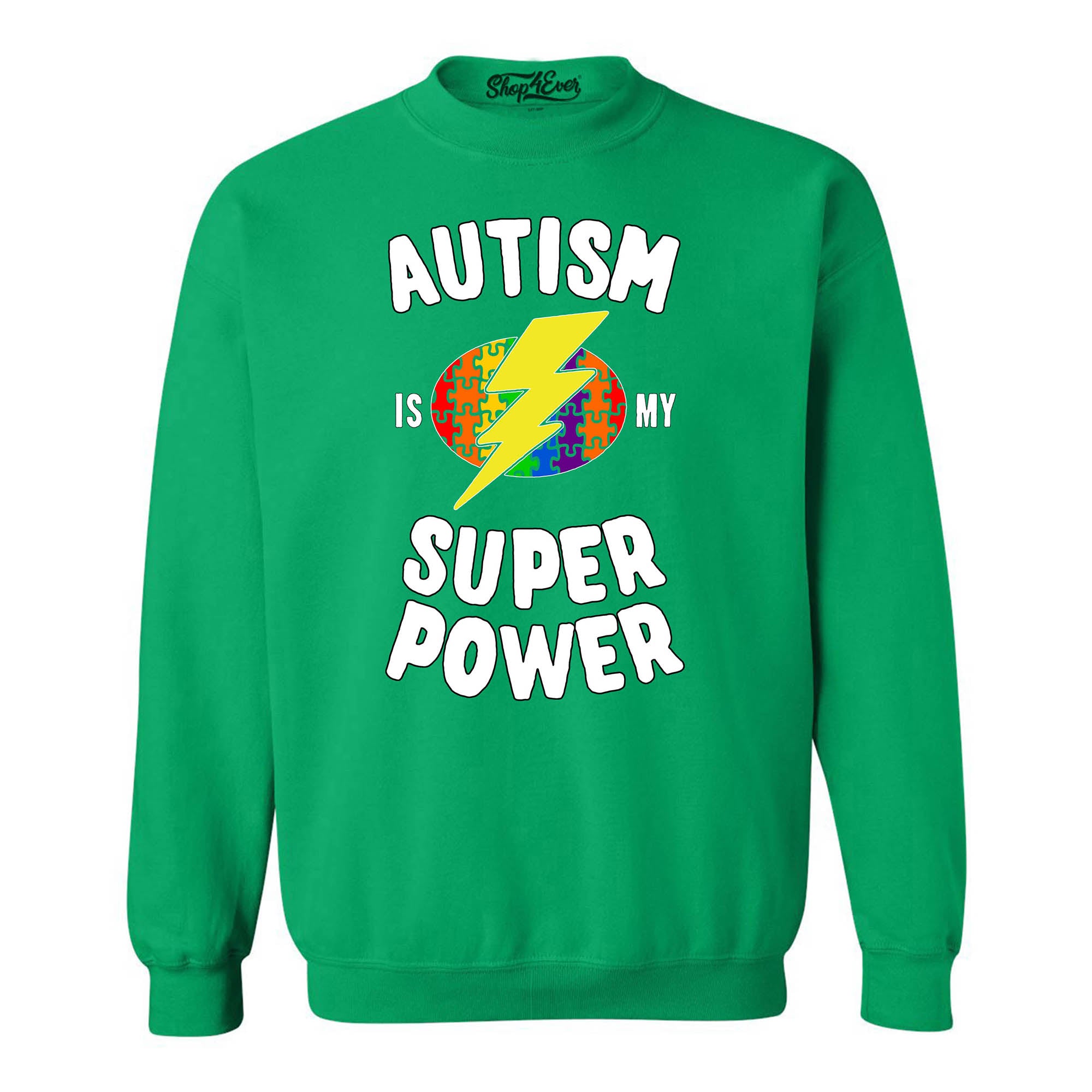 Autism is My Super Power Crewnecks Autism Awareness Sweatshirts