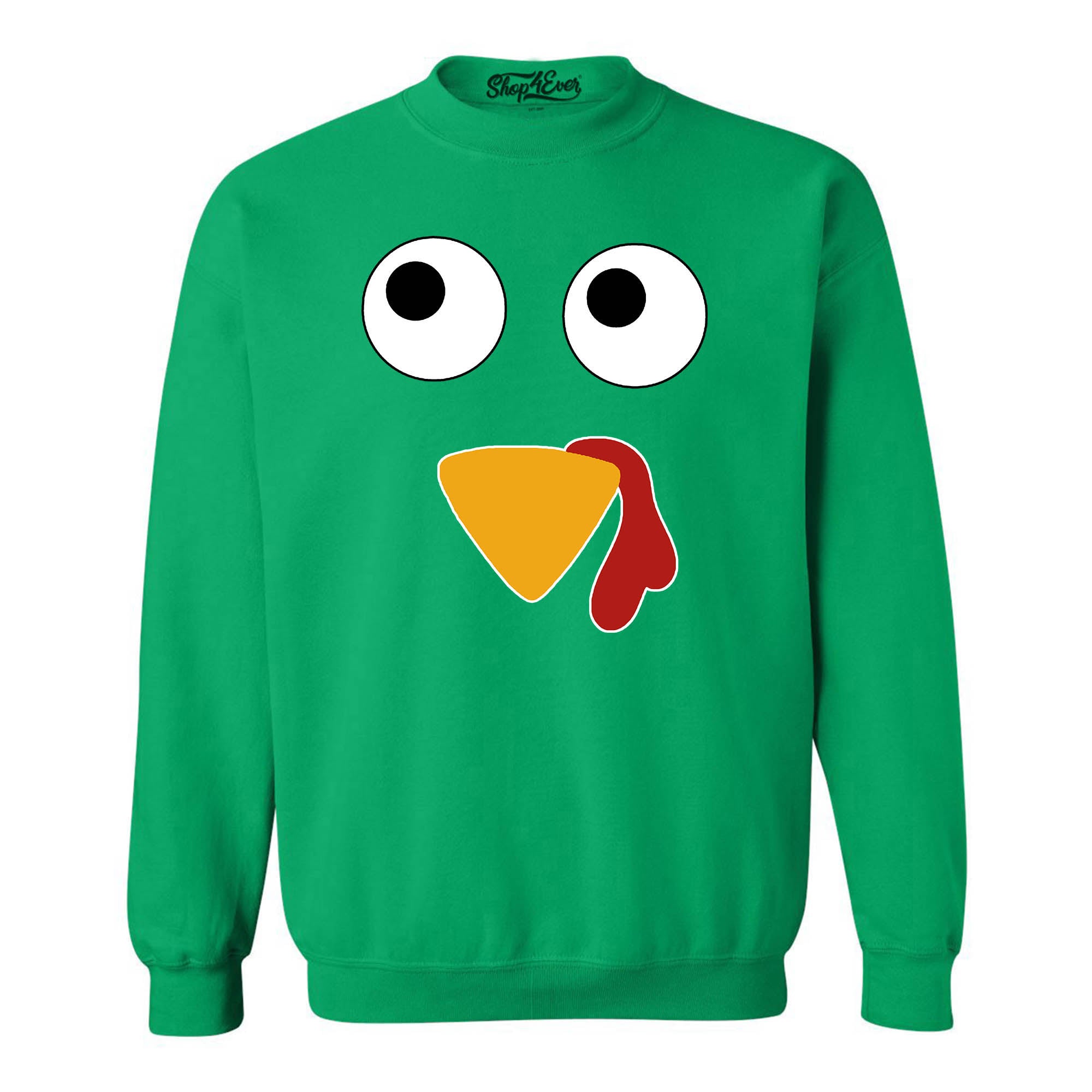 Turkey Face Crewnecks Thanksgiving Sweatshirts
