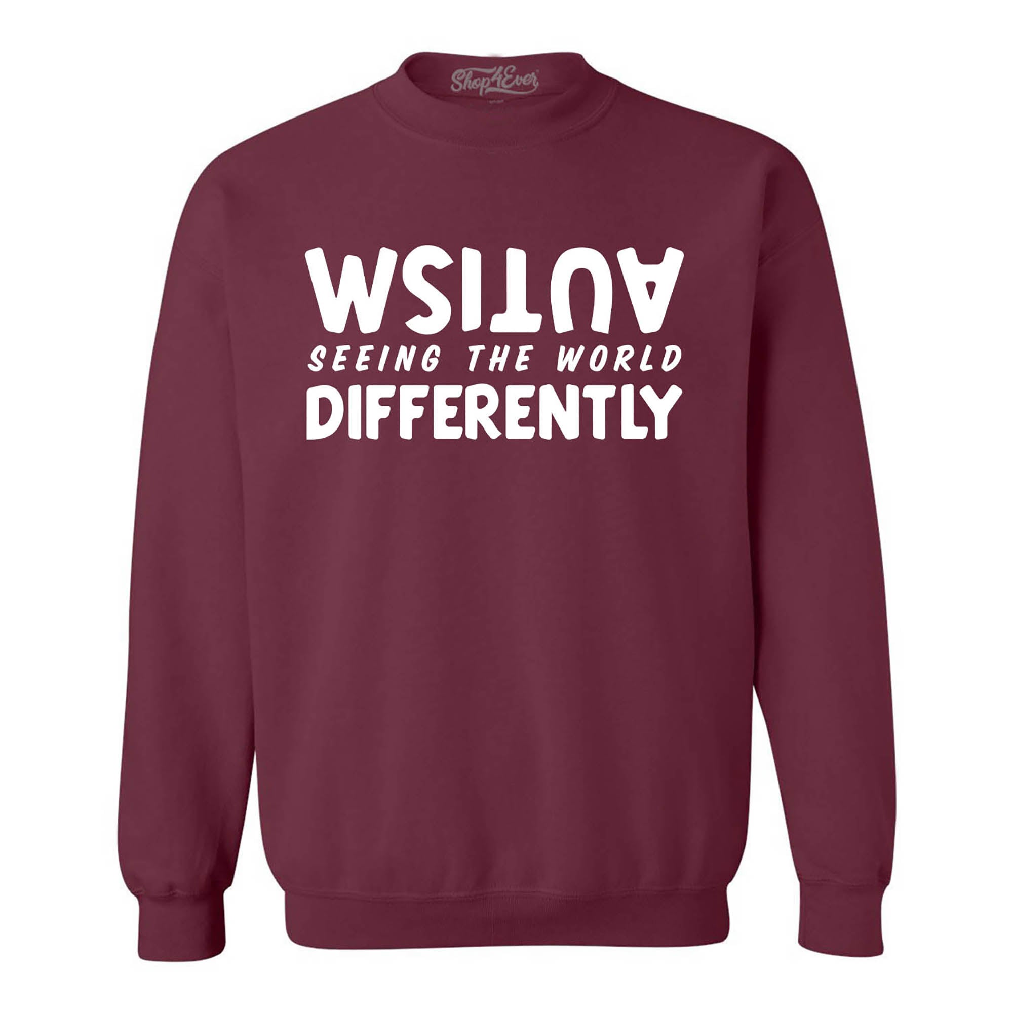 Autism Seeing the World Differently Crewneck Sweatshirts