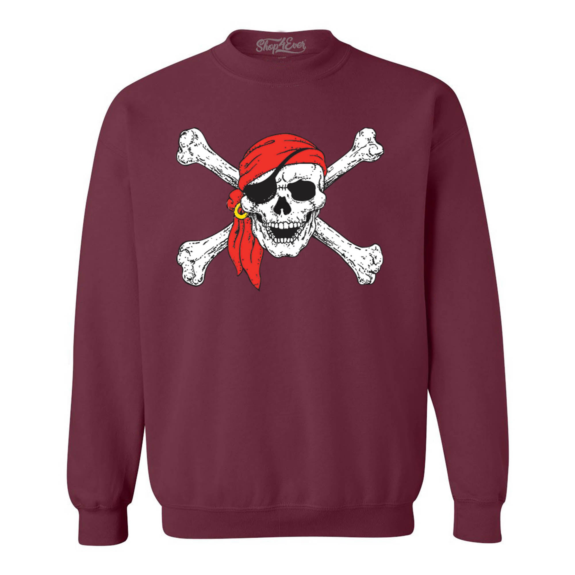 Pirate Skull & Crossbones Crewnecks Pirate Flag Sweatshirts