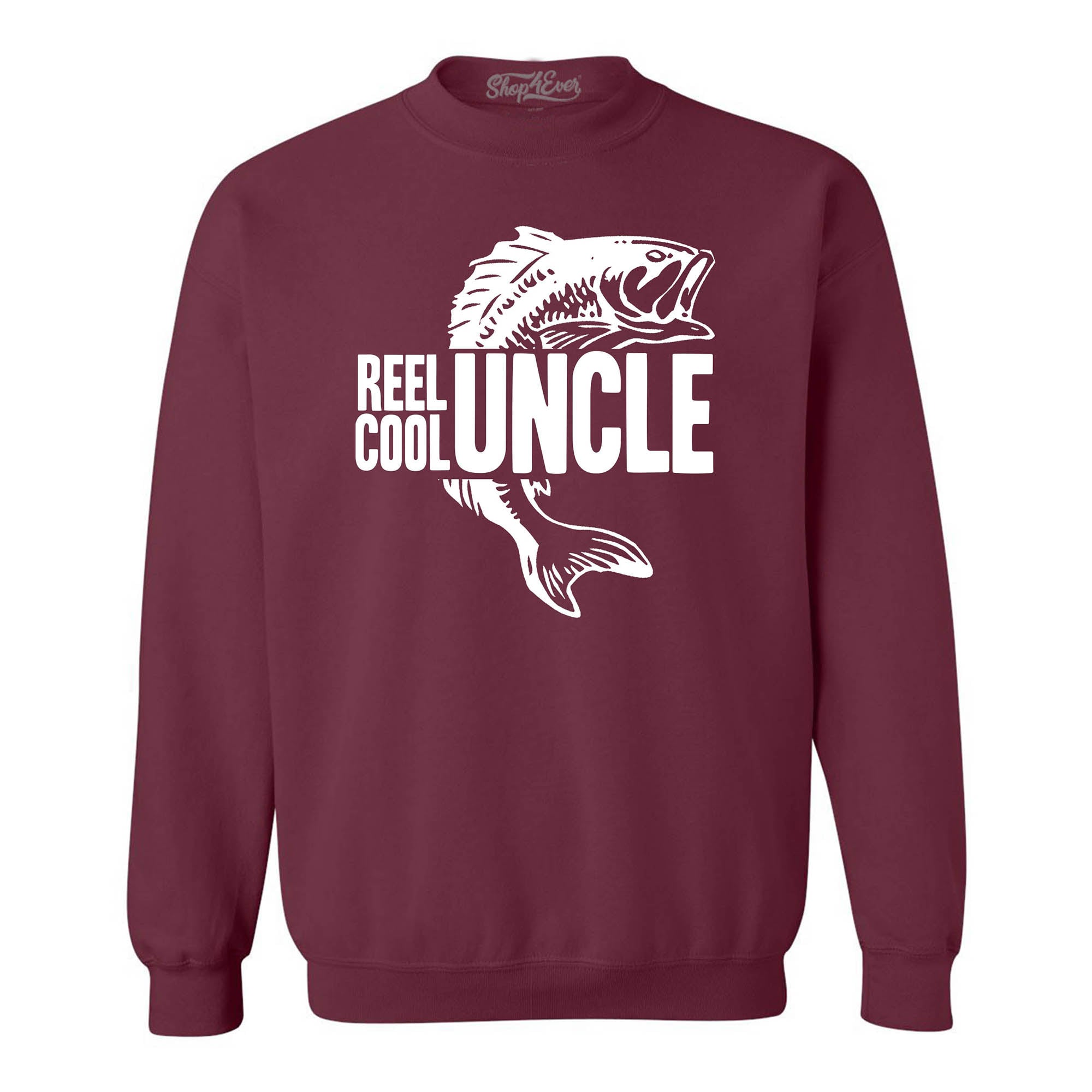 Reel Cool Uncle Fishing Lake Crewneck Sweatshirts