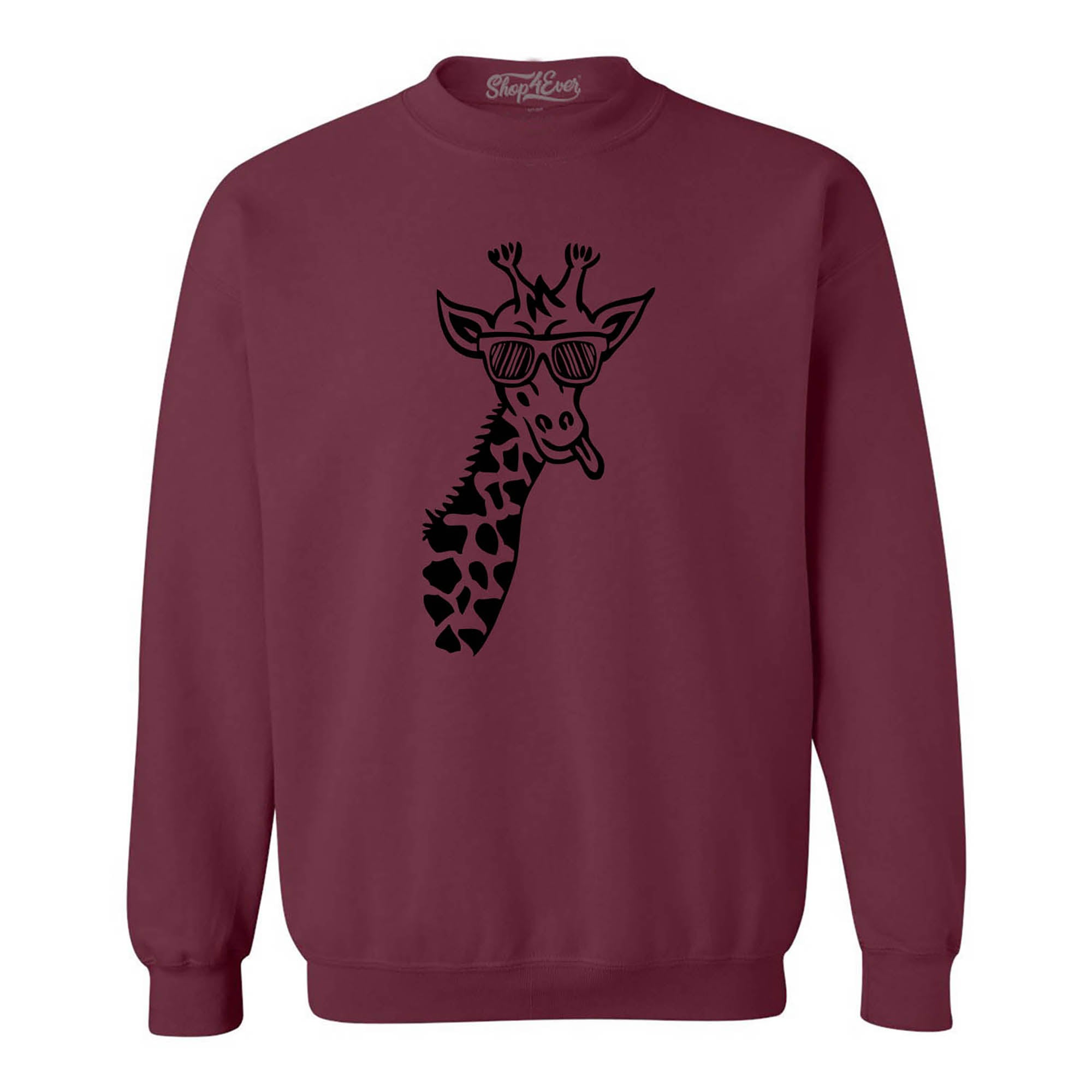 Cool Giraffe Cute Animal Crewneck Sweatshirts