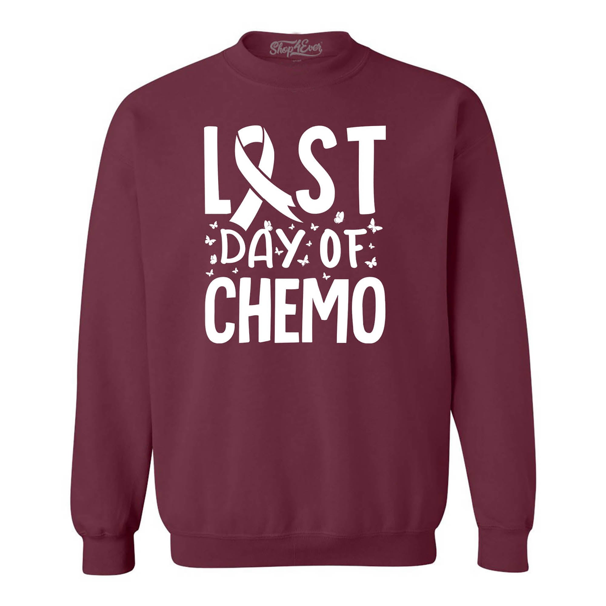 Last Day of Chemo Celebrate Cancer Survivor Crewneck Sweatshirts