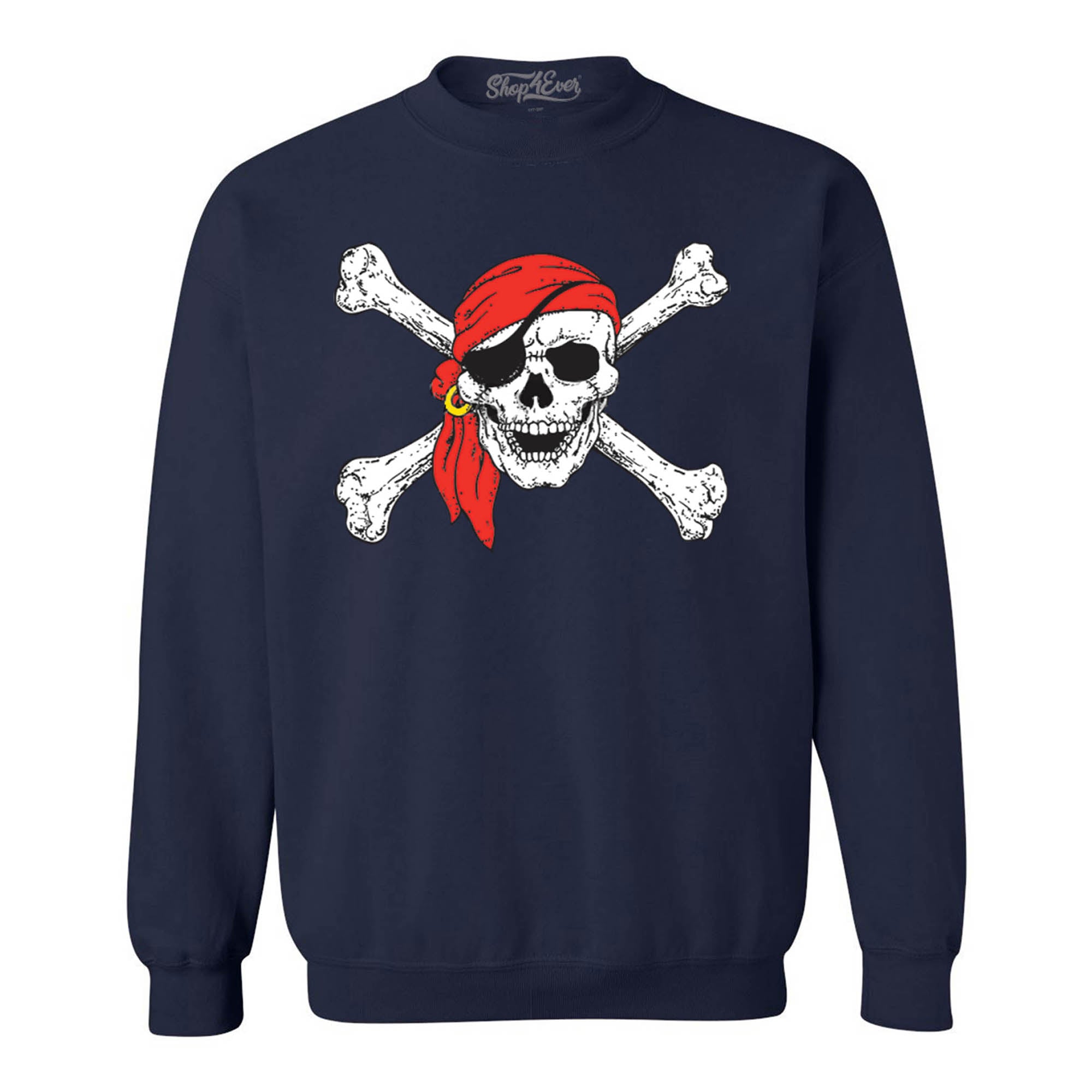 Pirate Skull & Crossbones Crewnecks Pirate Flag Sweatshirts