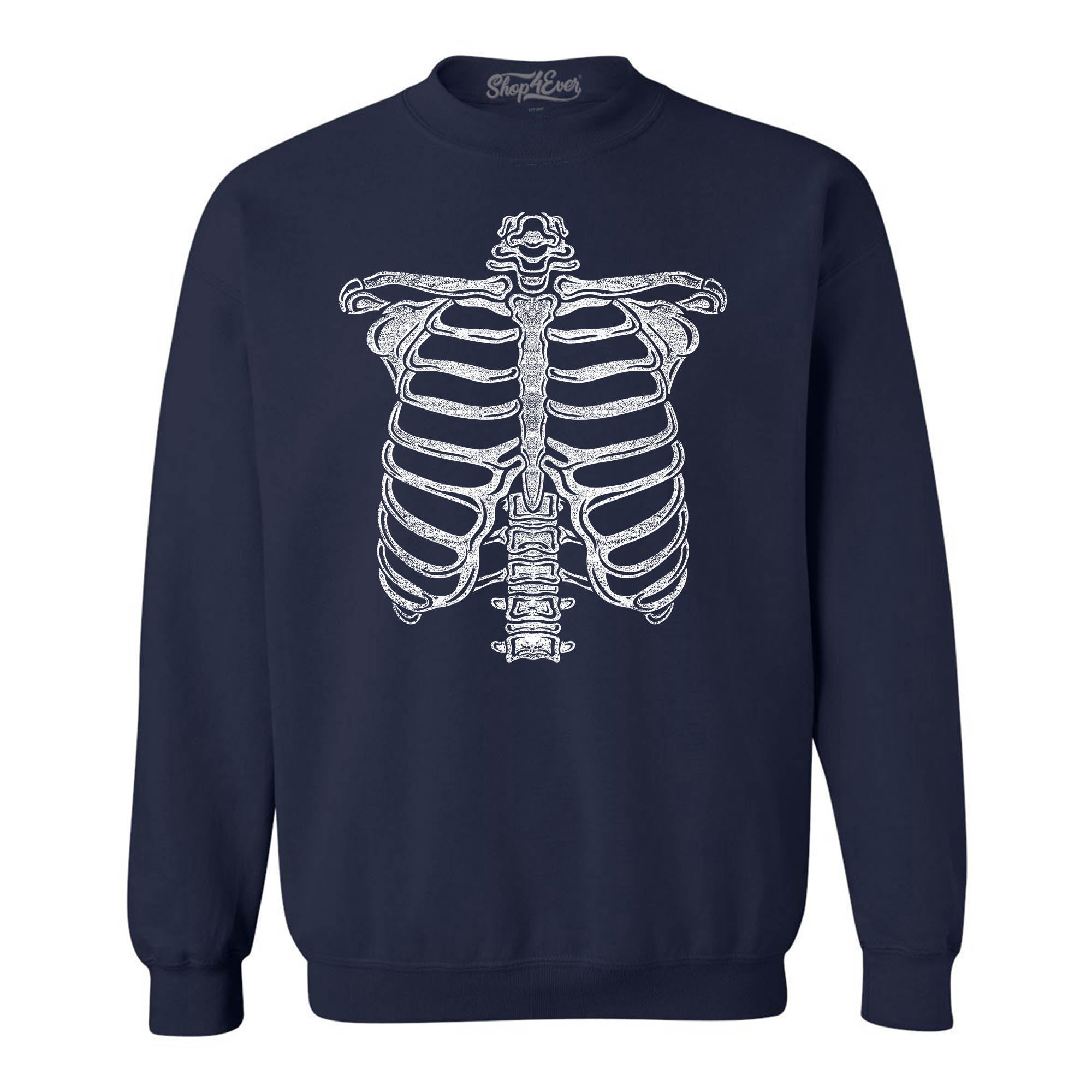 Skeleton Ribcage Halloween Costume Skull Crewneck Sweatshirts