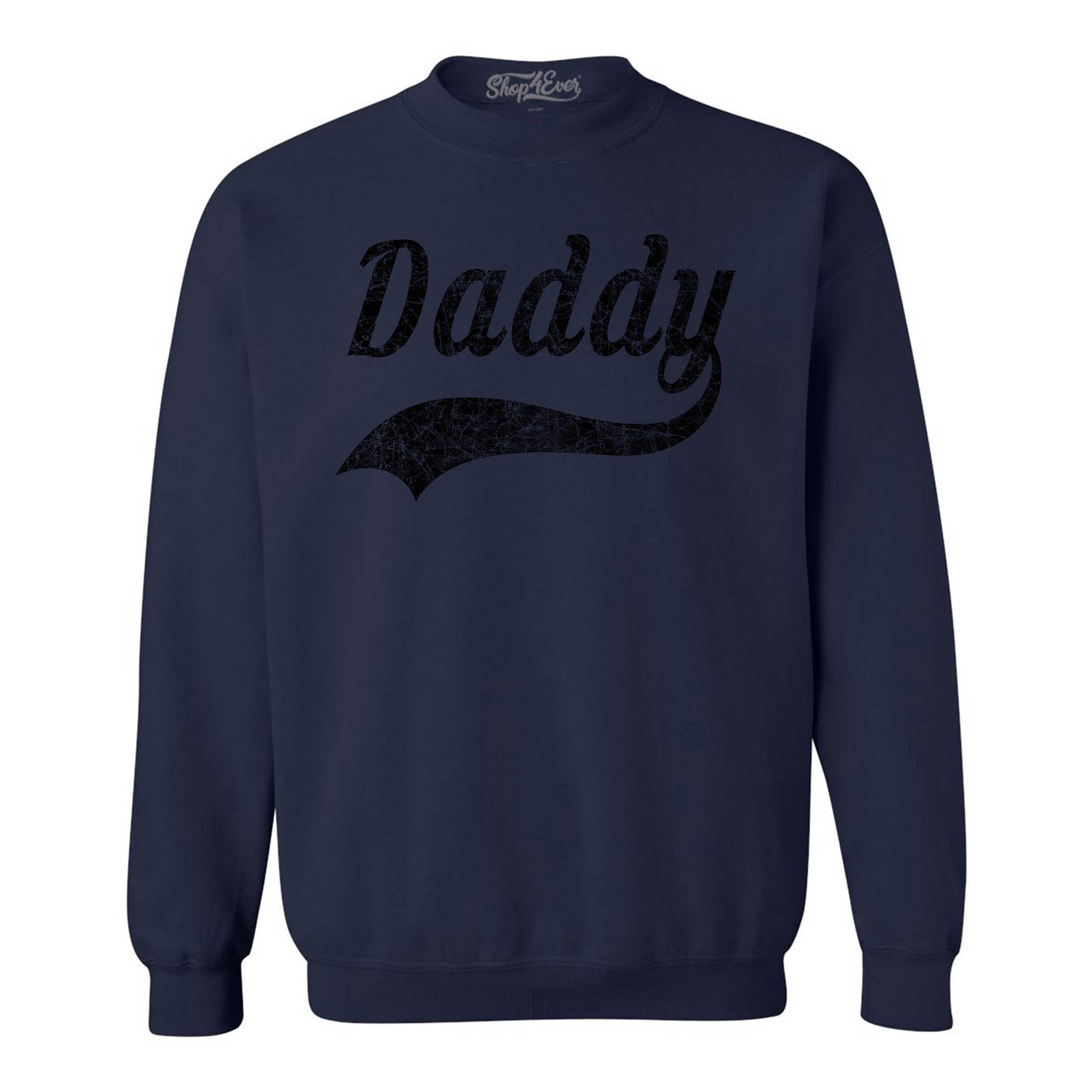Daddy Black Classic Baseball Crewneck Sweatshirts