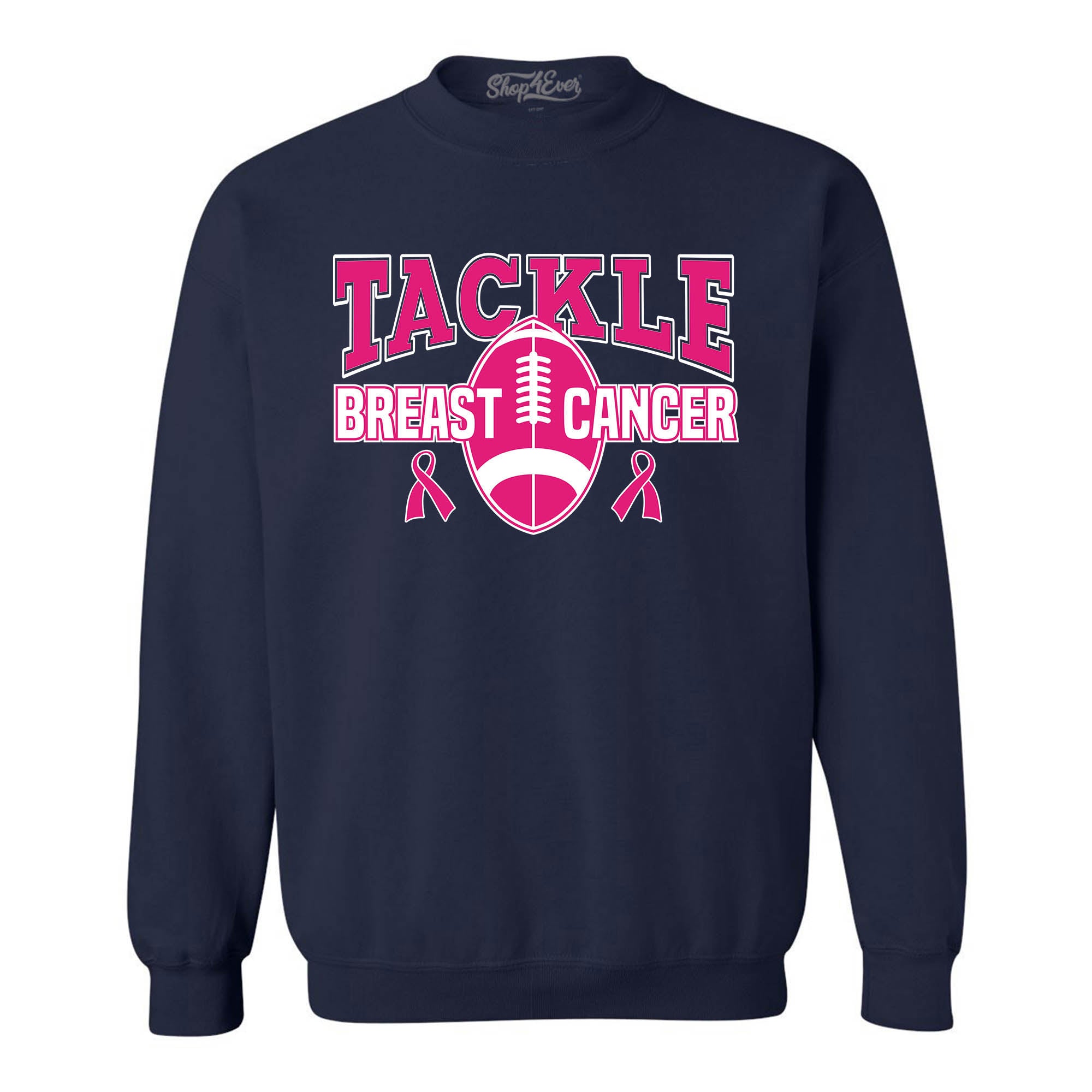Tackle Breast Cancer Awareness Crewneck Sweatshirts