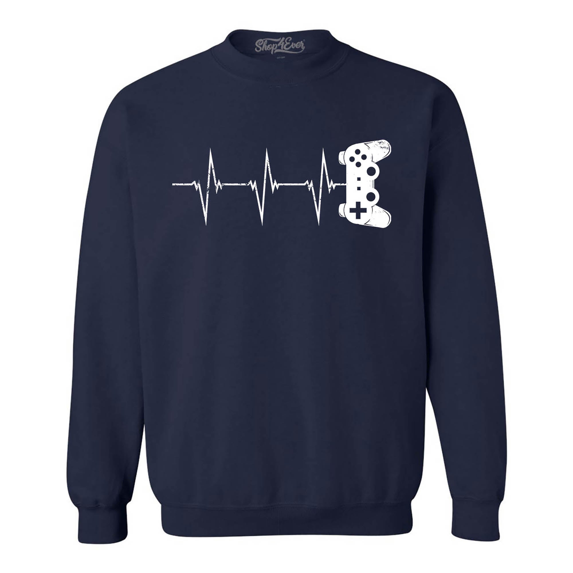 Gamer Heartbeat Crewneck Sweatshirts