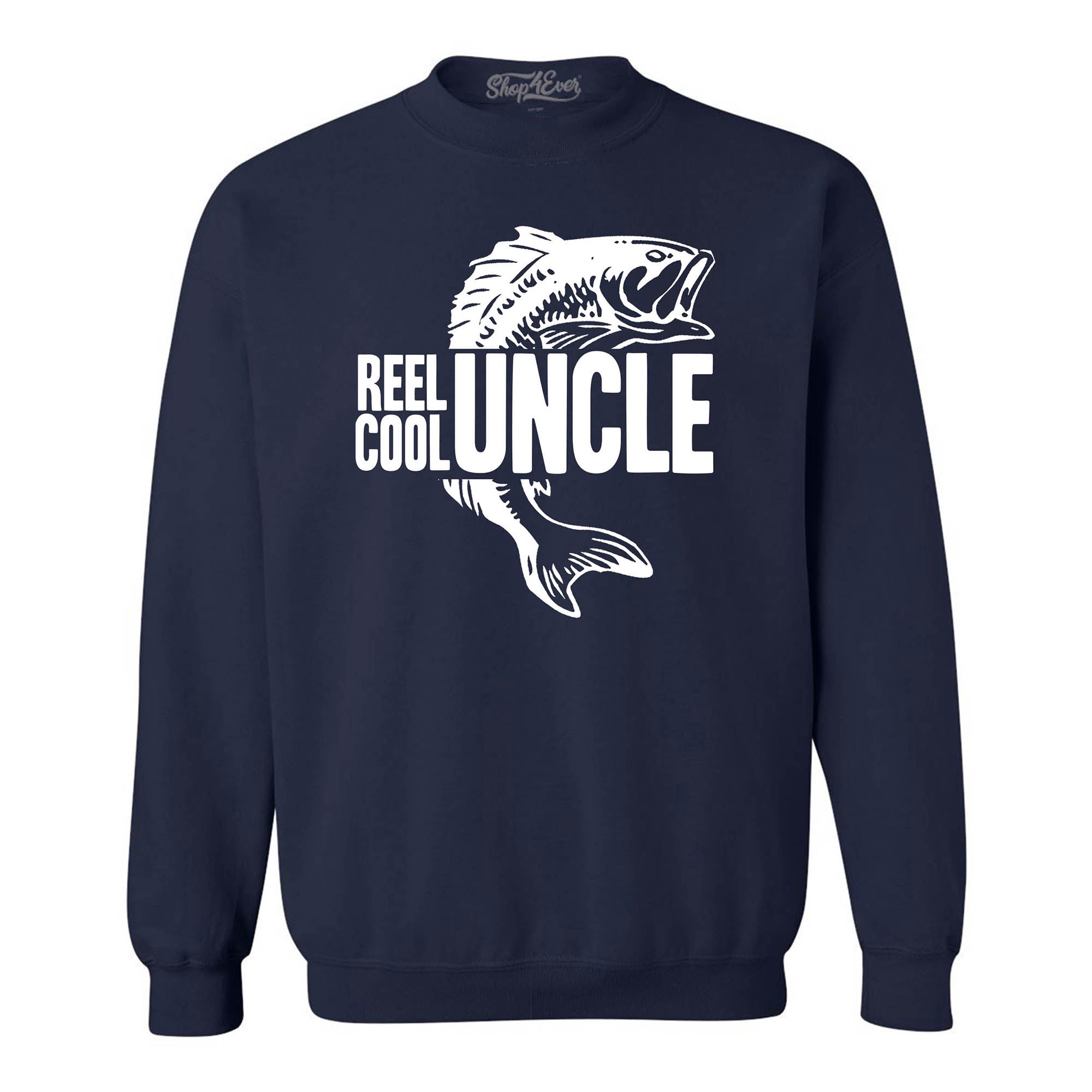 Reel Cool Uncle Fishing Lake Crewneck Sweatshirts