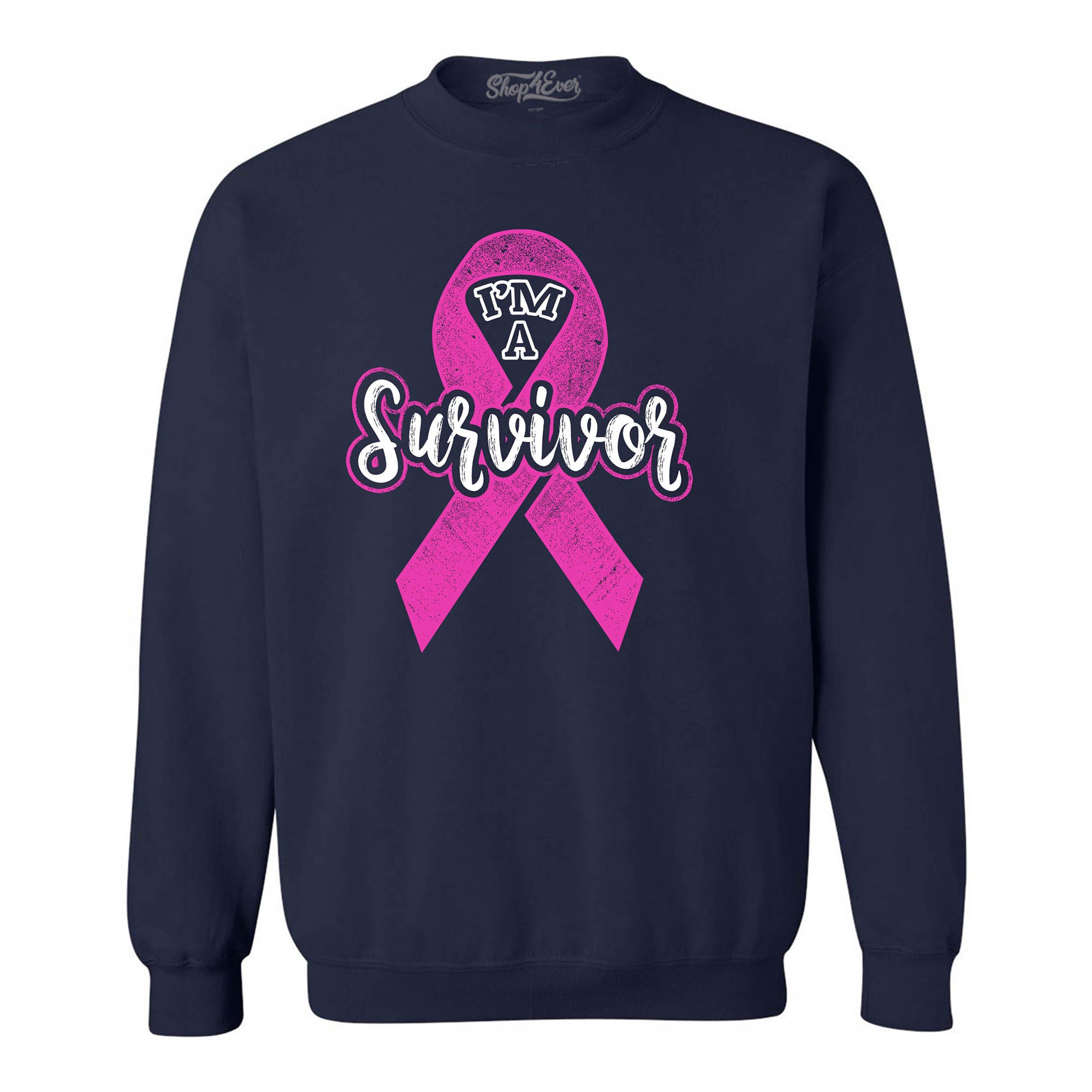 I'm A Survivor Breast Cancer Awareness Crewneck Sweatshirts