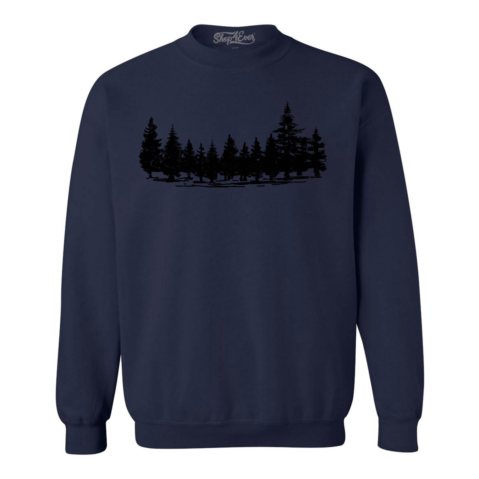 Forest Trees Nature Mountains Wildlife Crewneck Sweatshirts
