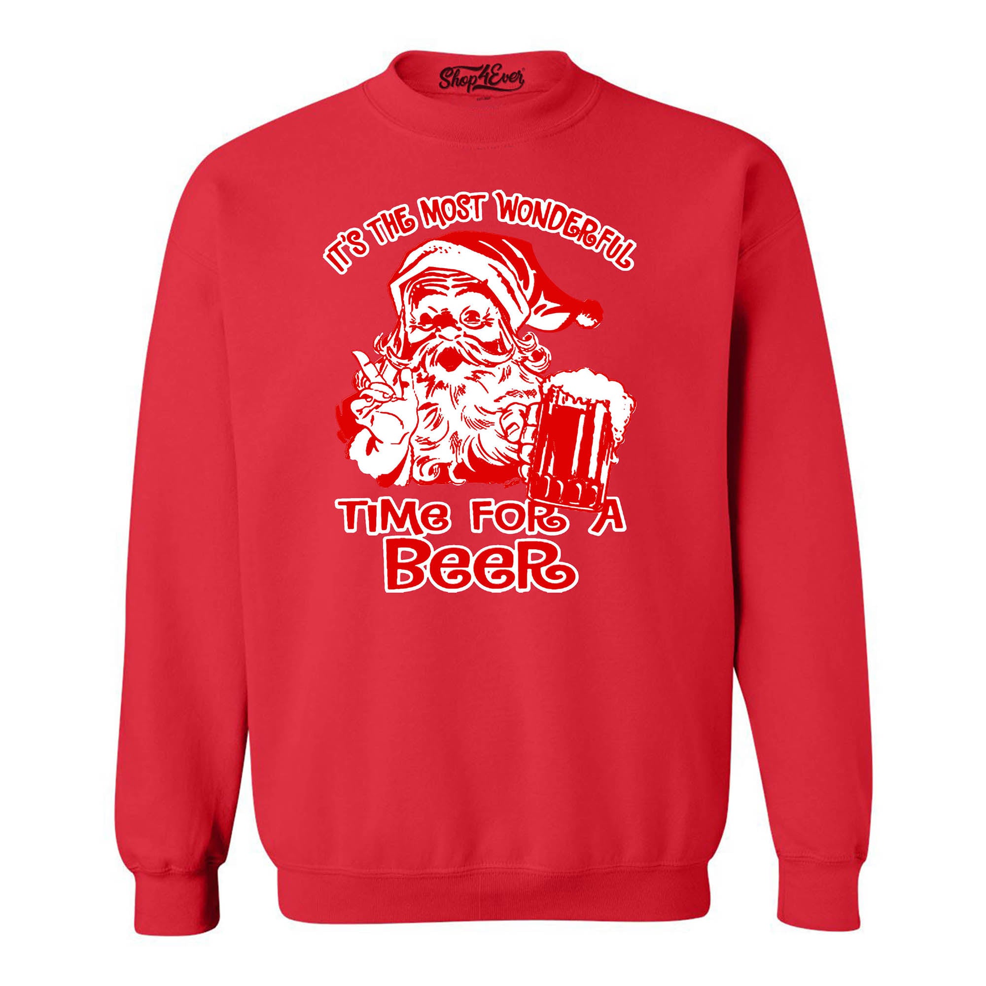 It's The Most Wonderful Time for a Beer Crewnecks Christmas Sweatshirts