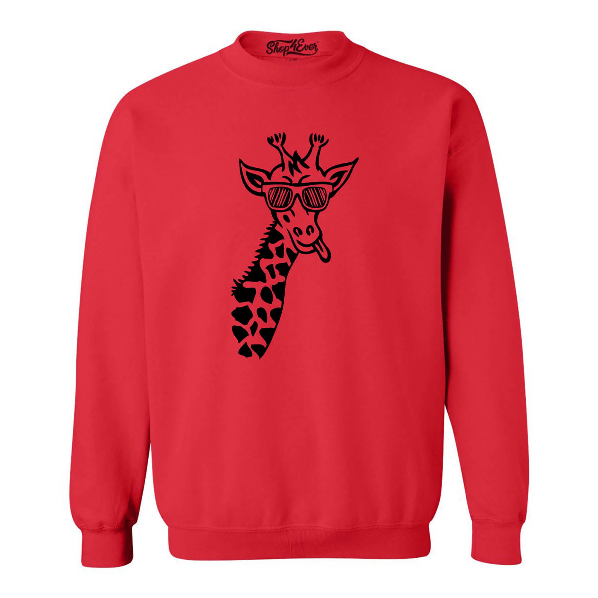 Cool Giraffe Cute Animal Crewneck Sweatshirts