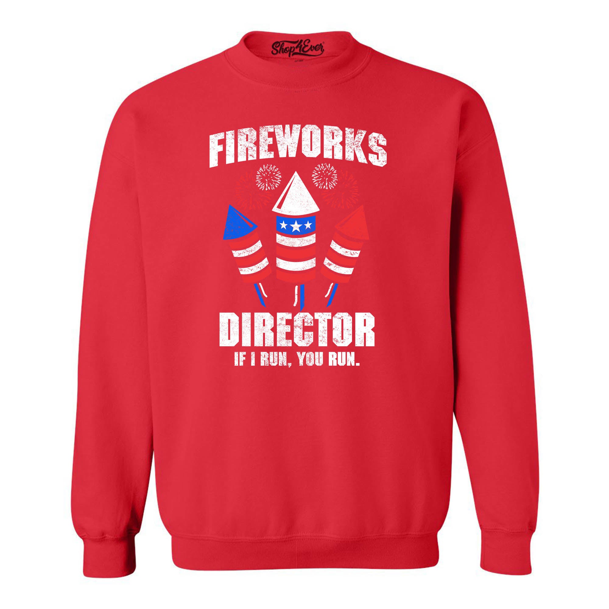 Fireworks Director 4th of July Crewneck Sweatshirts
